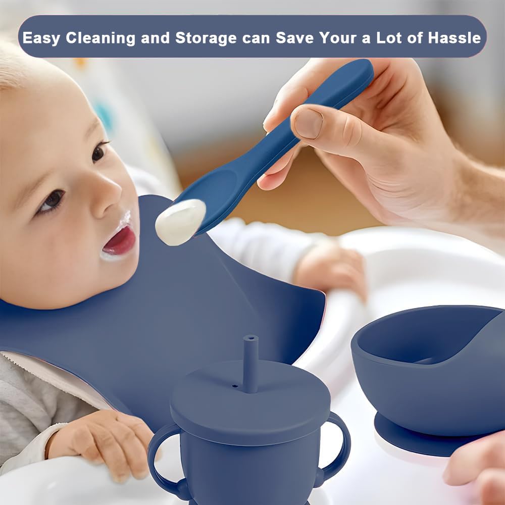 Durable Silicone Baby Feeding Set for Supervised Feeding