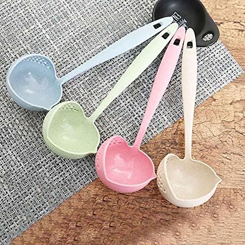 2 in 1 Long Handle Soup Spoon 24PCS Random 2pcs
