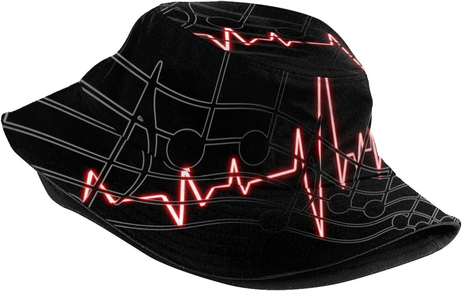 Funny Summer Bucket Hat Musical Note Design