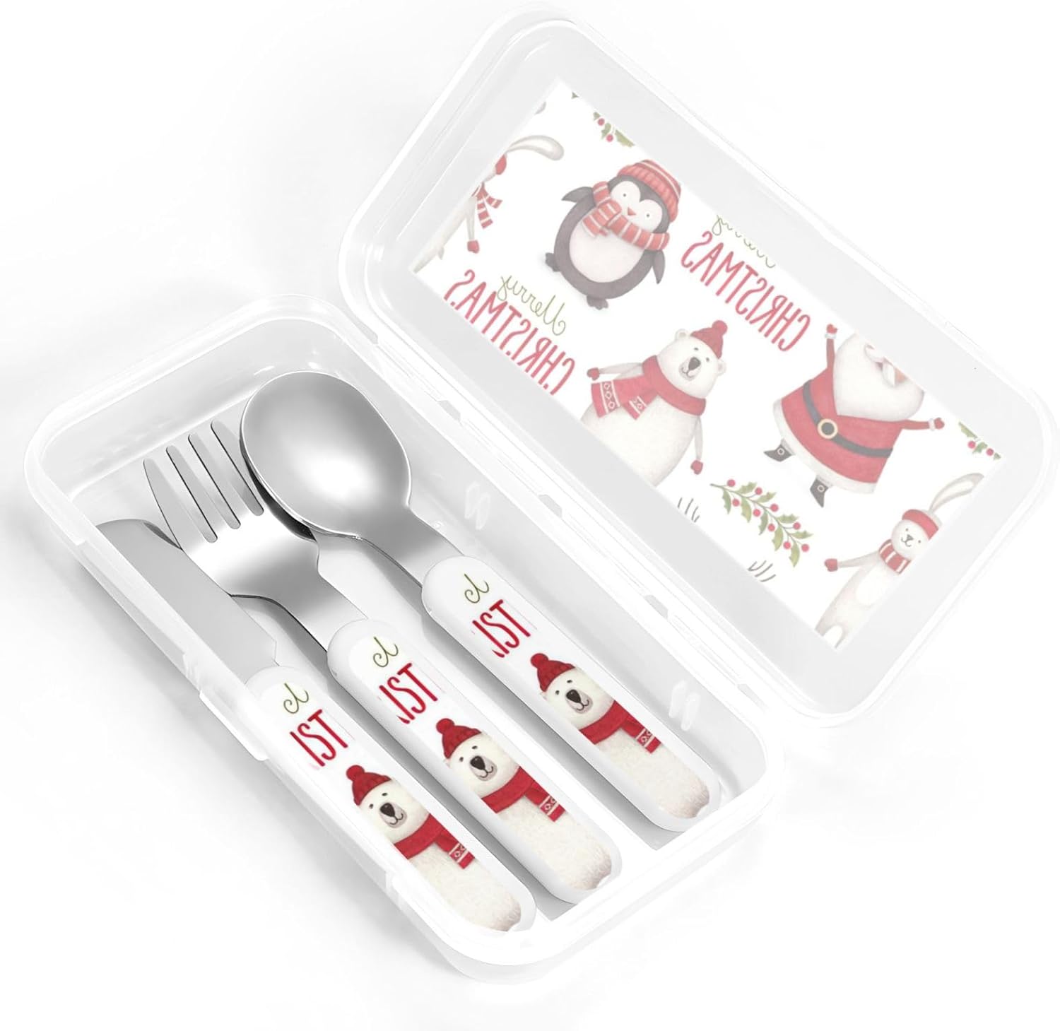 Perfect Christmas Santa Claus Utensils Set for Dining Travel