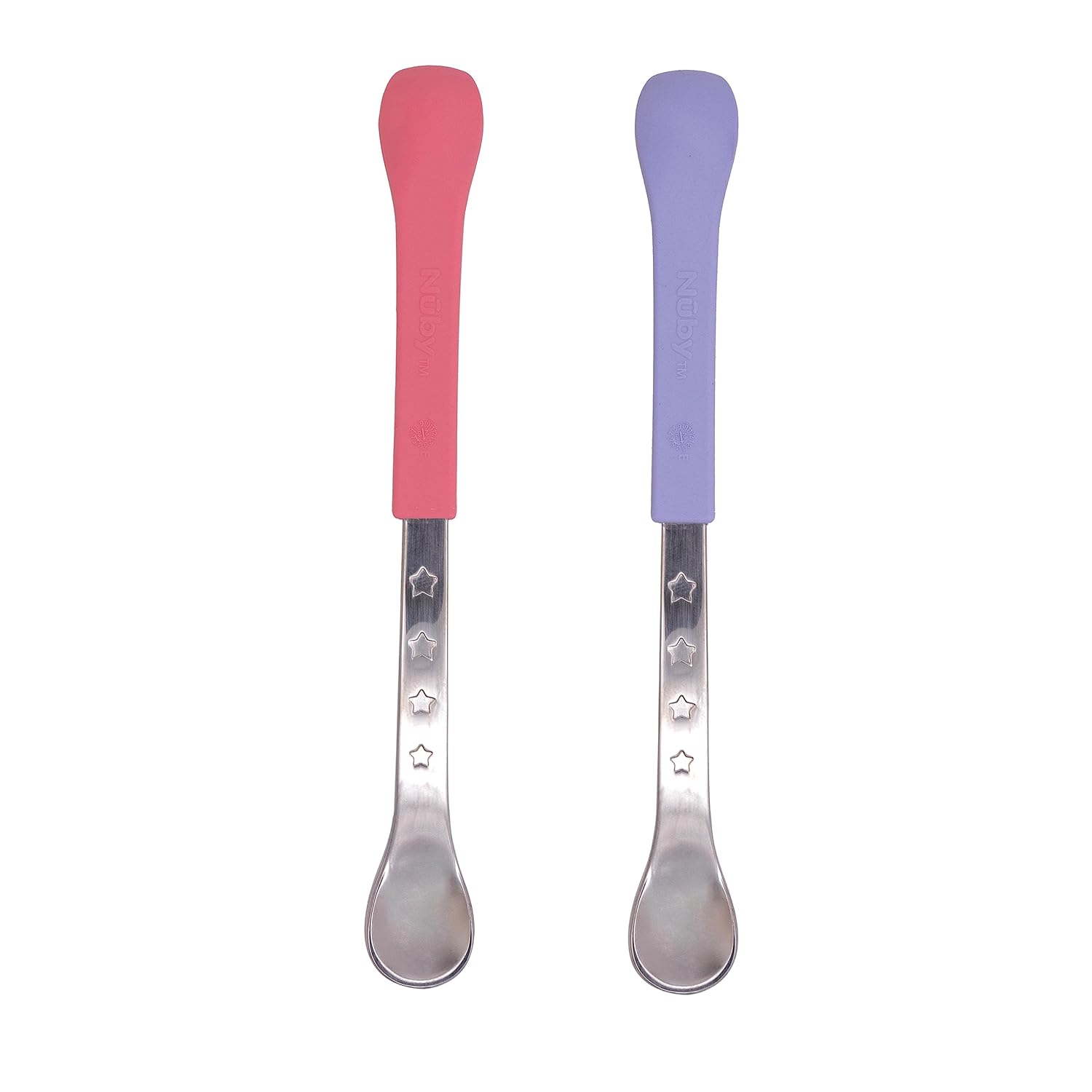 Nuby 2-in-1 Safe Feeding Spoons for Babies 6 Months