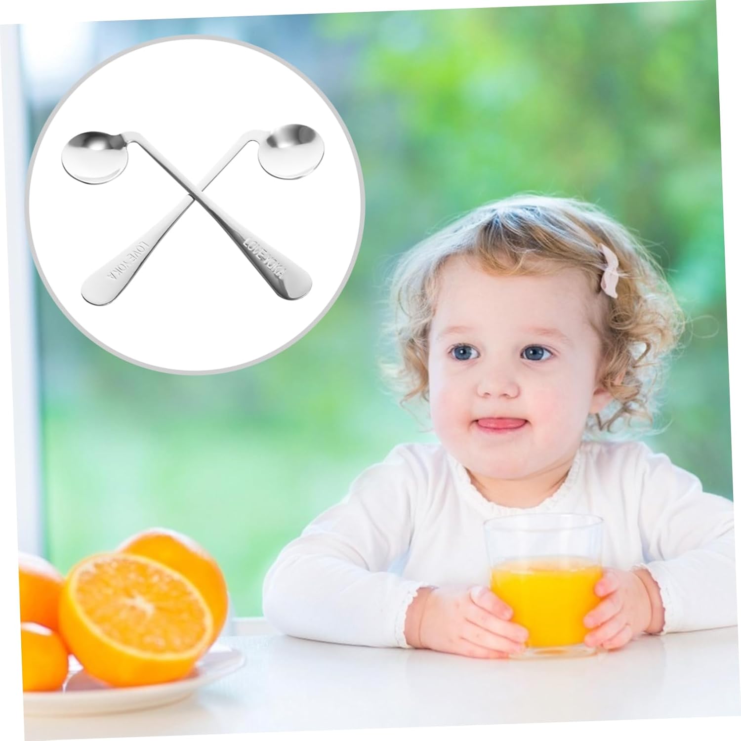 Cabilock 2Pcs Curved and Elder Eating Spoons for Easy Feeding