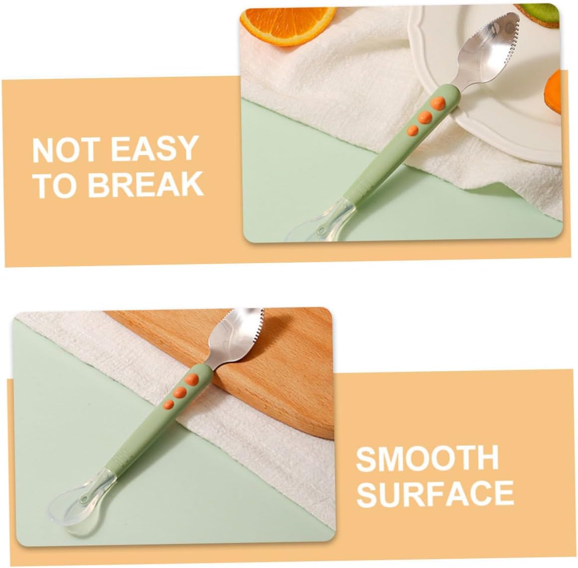 Double Ended Silicone Feeding Spoon for Baby Food and Puree