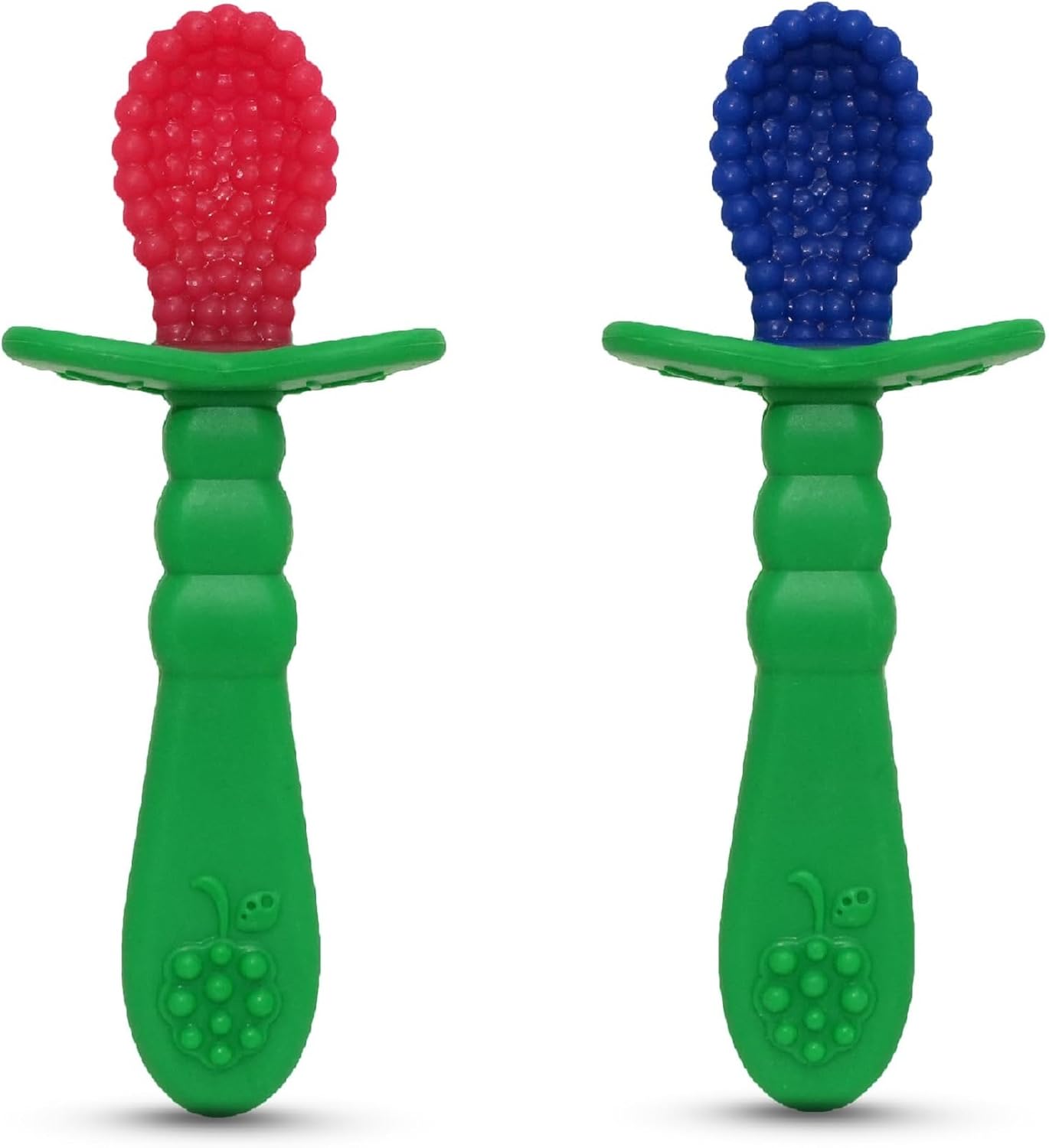 RAZBABY RaZberry infant training spoon red and blue 2 pack