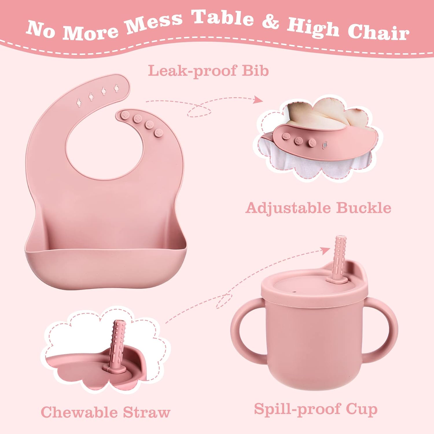 EAIETC Silicone Baby Feeding Set with Suction Bowl for 6 Months