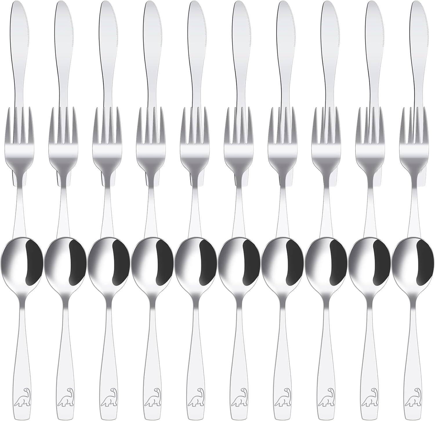 Stainless Steel Dinosaur Kids Flatware Set