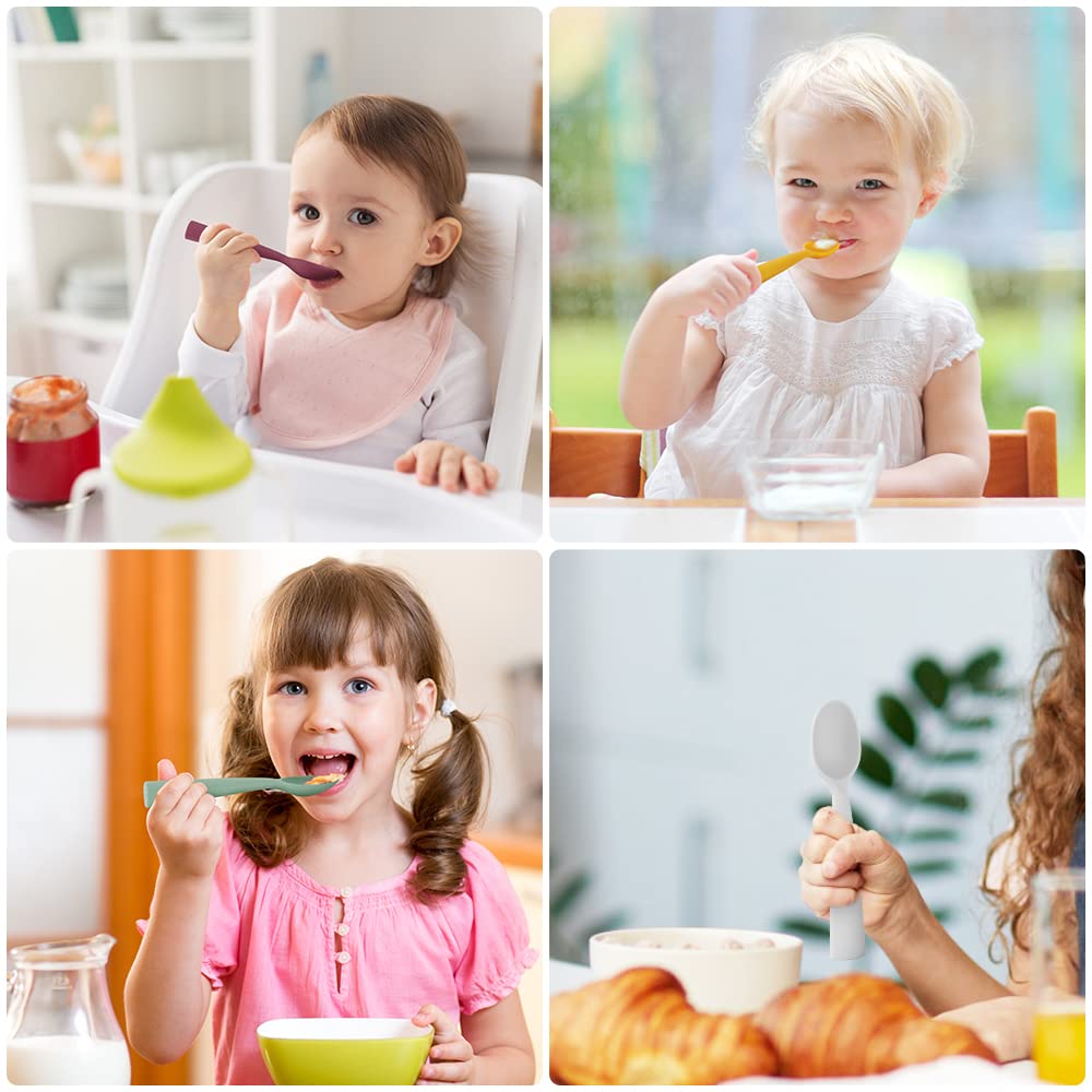 Vicloon Silicone Baby Feeding Spoons 7 PCS