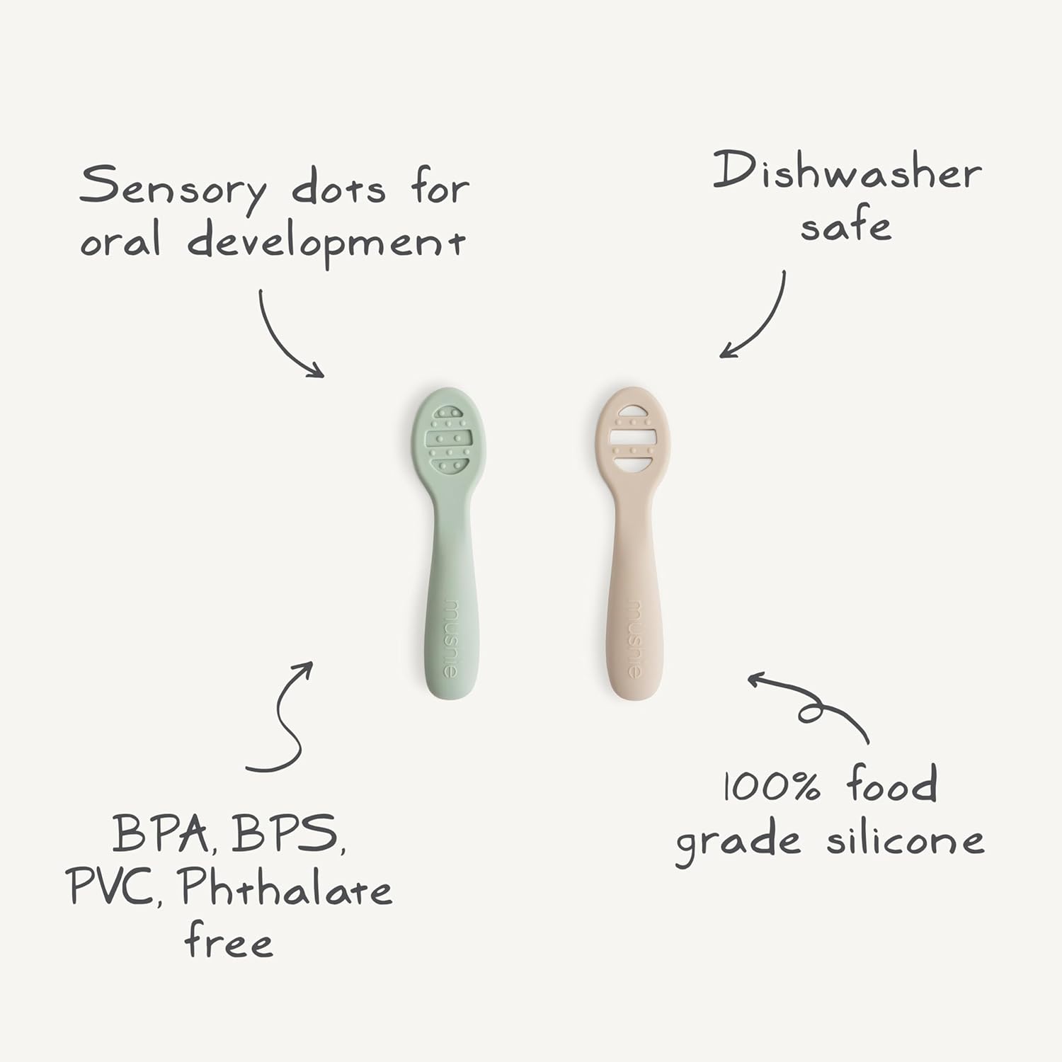 Mushie Baby Silicone Spoons