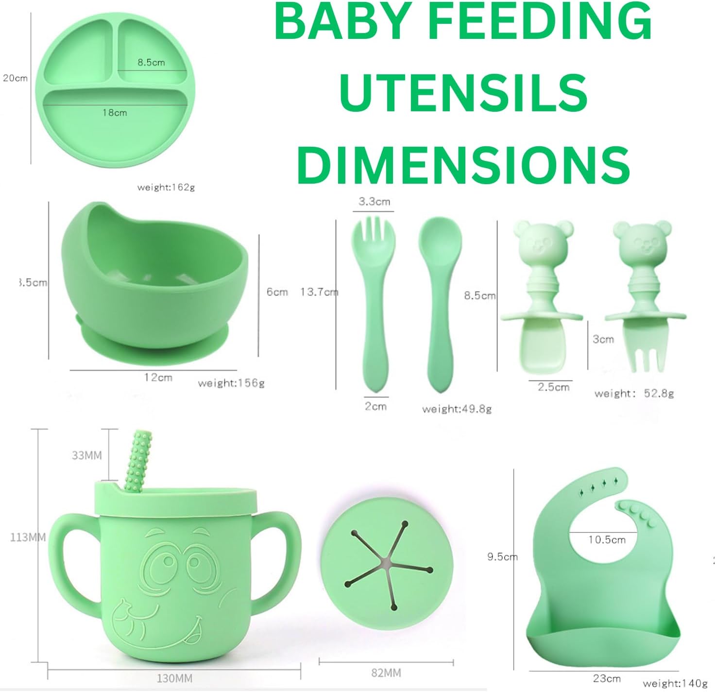 8-Piece Baby Feeding Set for Led Weaning