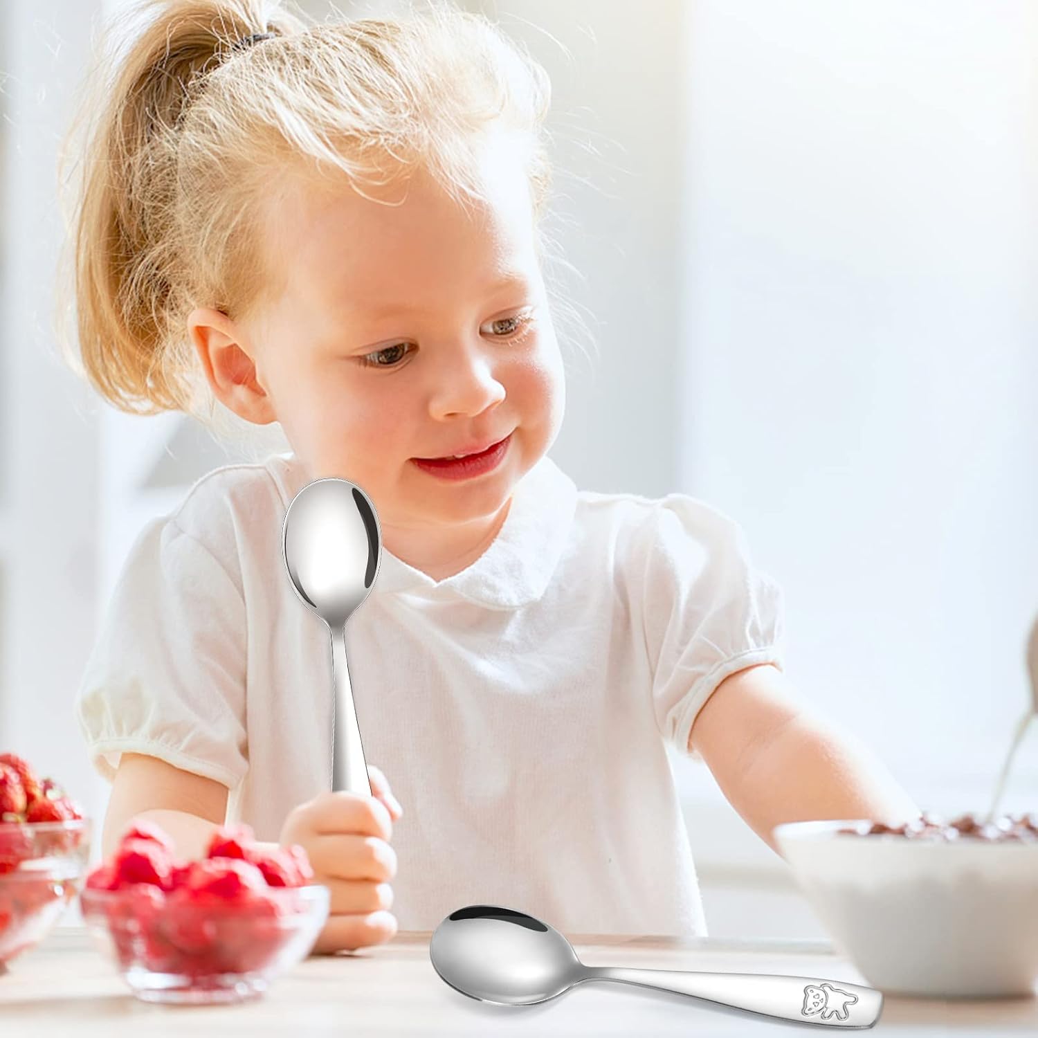 Pimoys 9 Piece Toddler Spoons Set