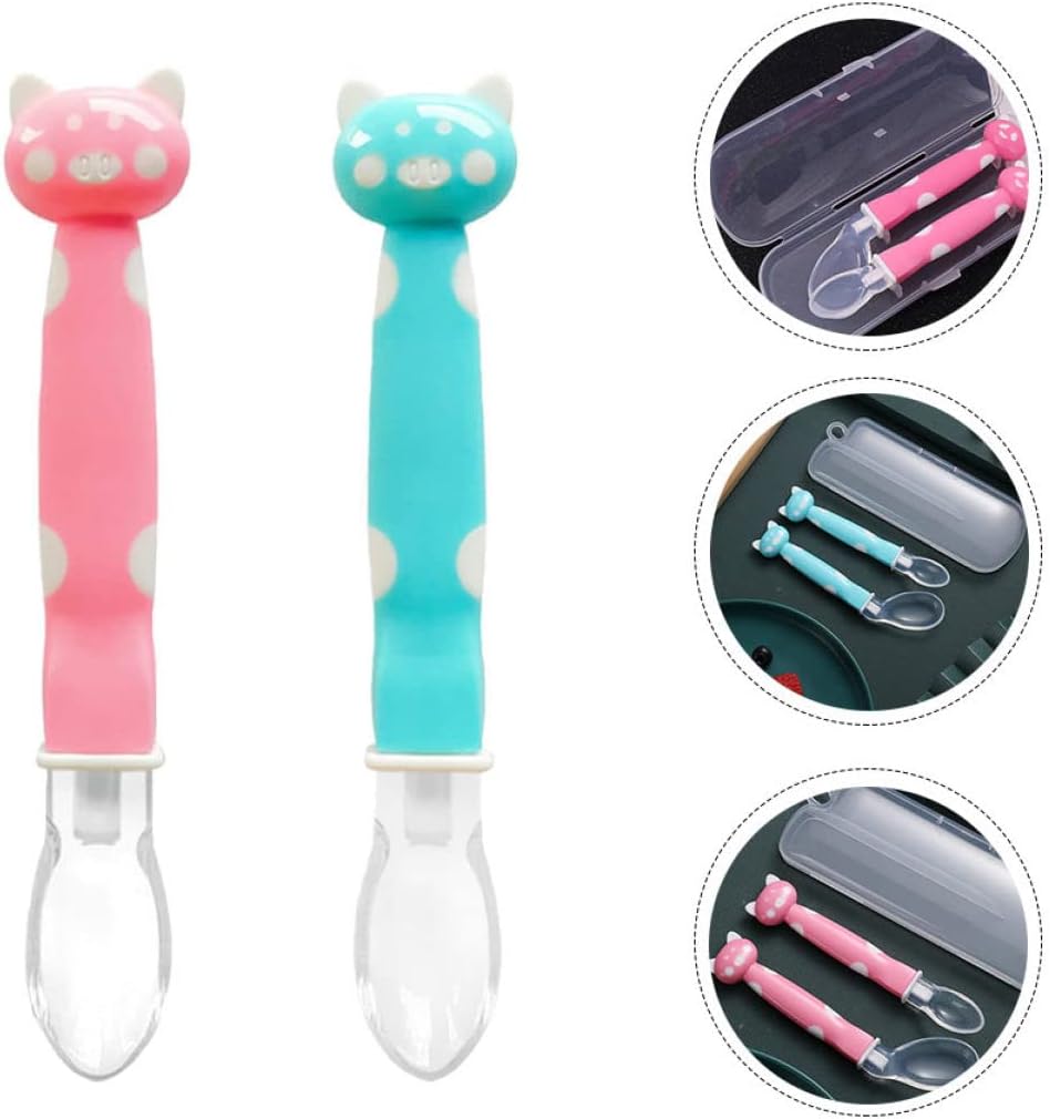 Safe Durable Cartoon Silicone Spoons for Kids
