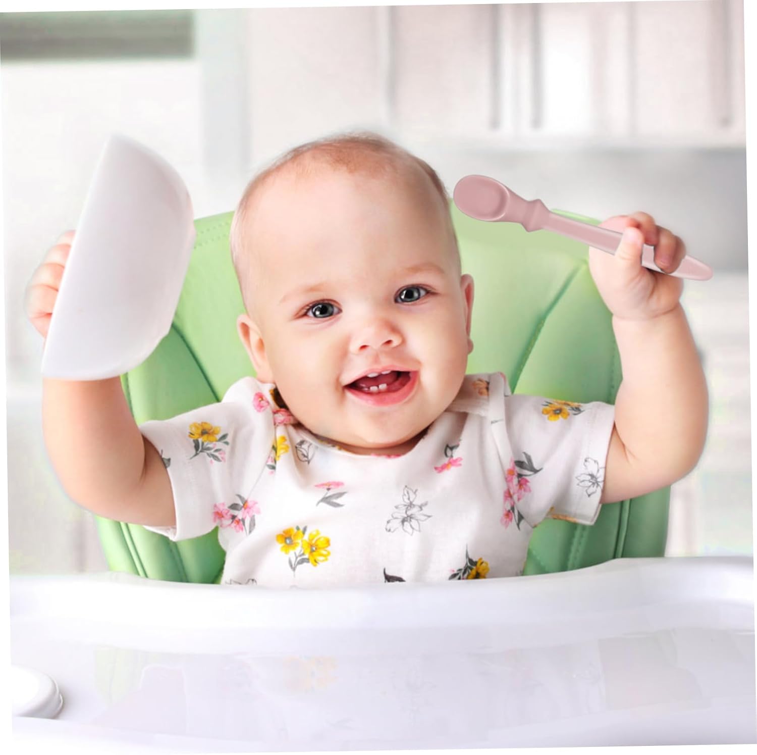 RORPOIR Flexible Silicone Learning Spoon for Weaning
