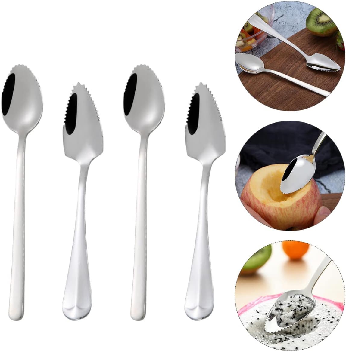 6pcs Stlss Steel Fruit Scraper Set for Babies