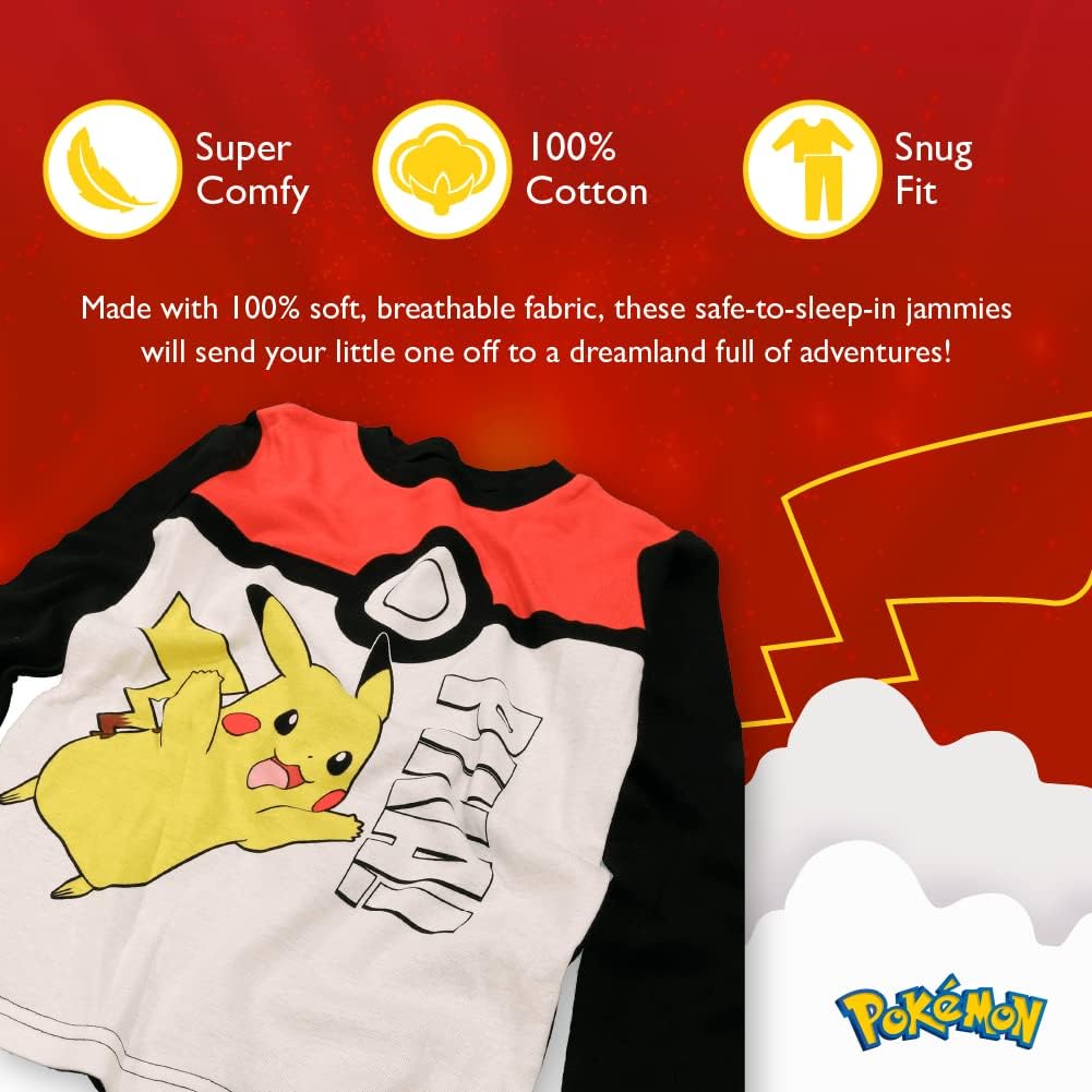 Pokemon Boys Pajama Set Sleepy Comfort