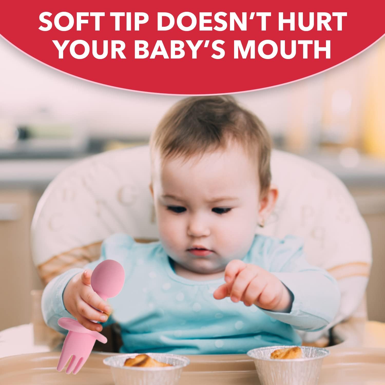 Self-Feeding Silicone Spoons Forks for Toddlers