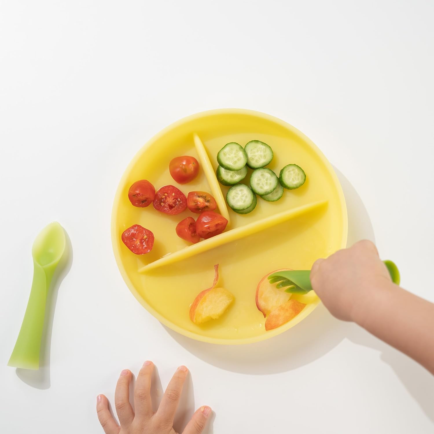 Olababy Training Fork Spoon Set - Safe Ergonomic for Baby Led Weaning