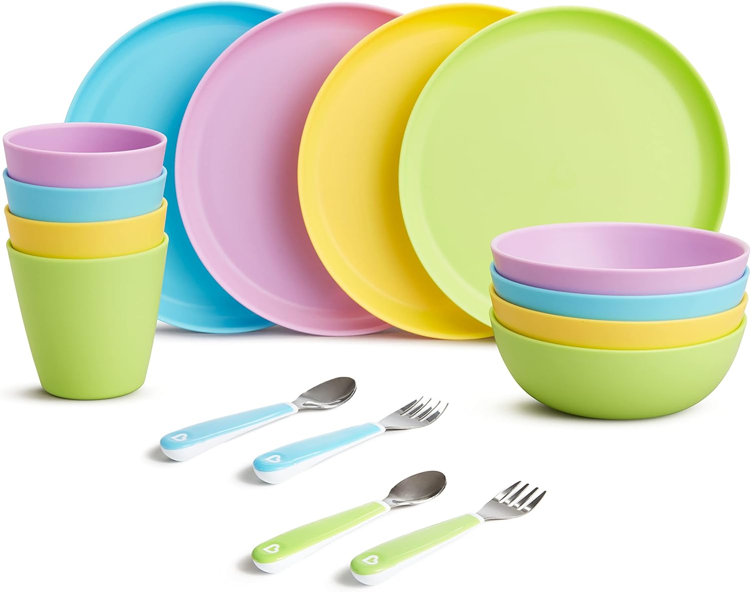 Munchkin toddler feeding set - helps with self-feeding includes 16 pieces BPA-free