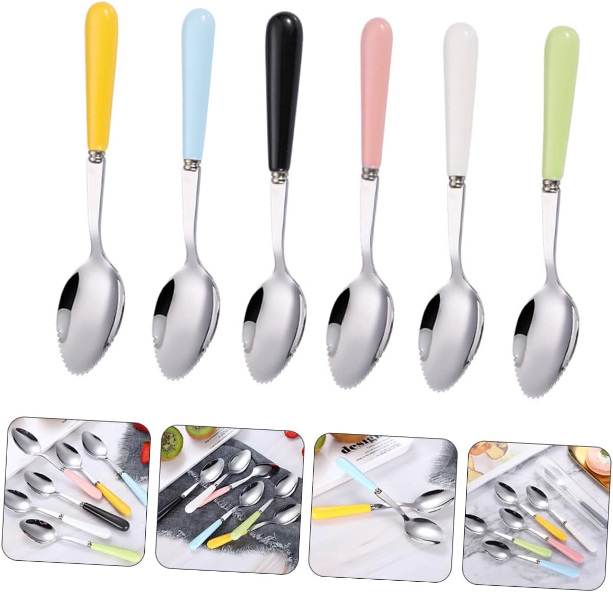 Hoement Multi-Function Serrated Fruit Spoon for Baby Feeding 1
