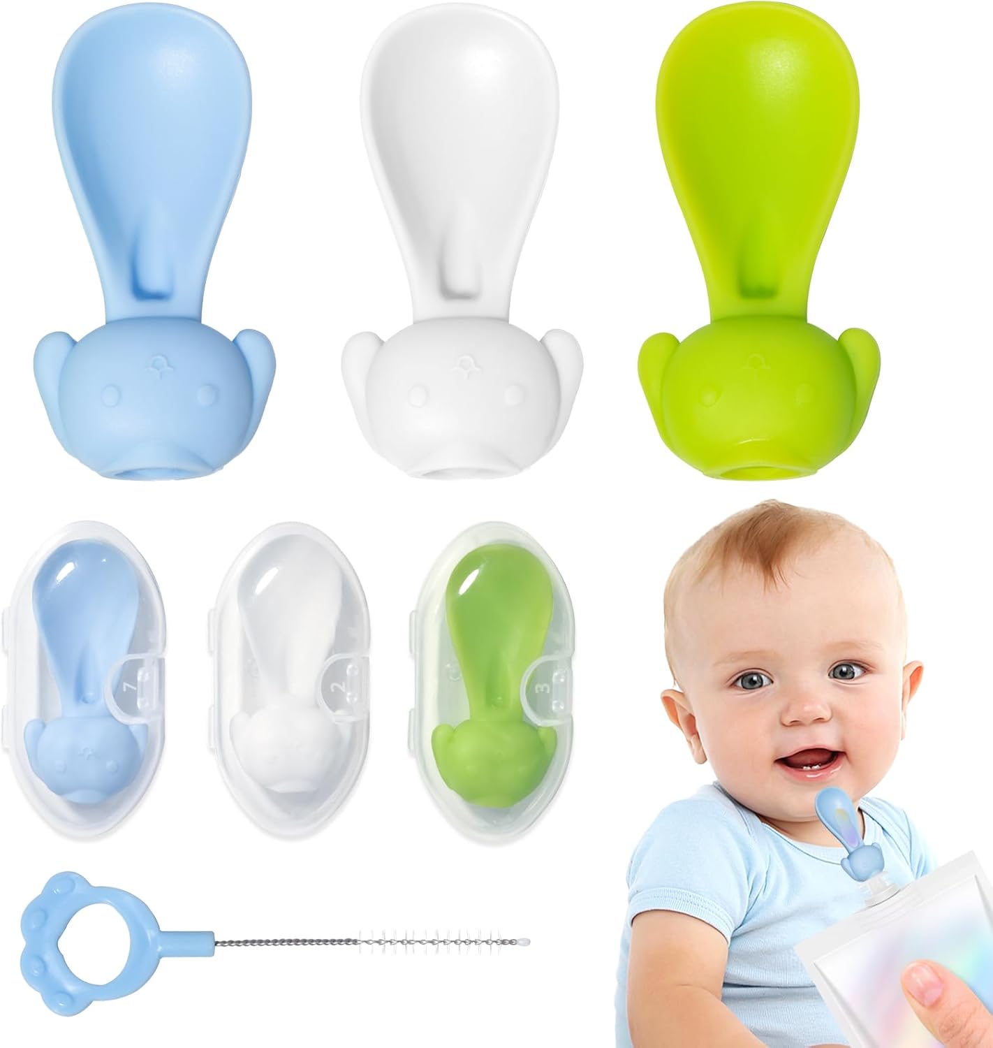 Iacoahh Easy-Clean Silicone Baby Feeder
