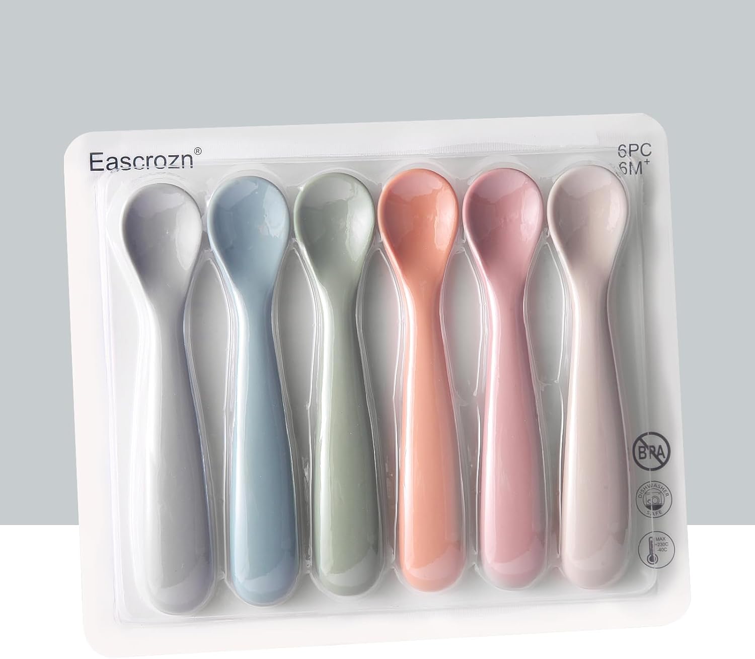 Perfect 6 Pack Silicone Baby Spoons