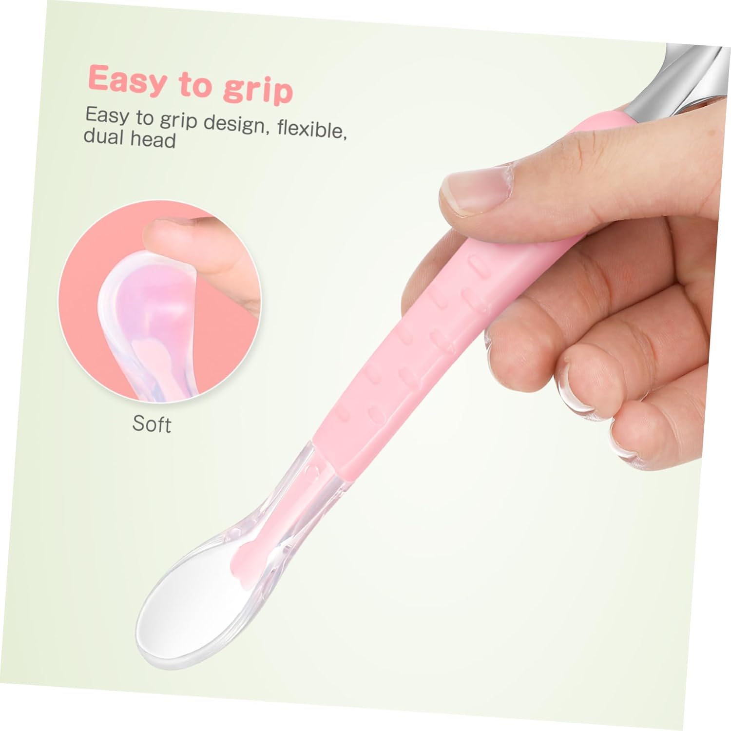 Secfou 2-Piece Scraper Feeding Tool Spoon