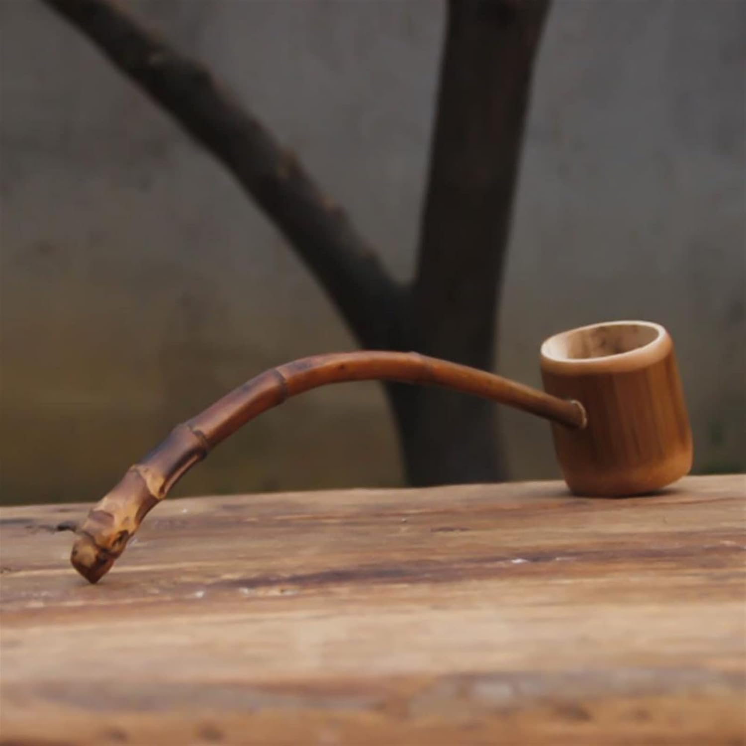 Natural Bamboo Water Scoop Creative Long Handle