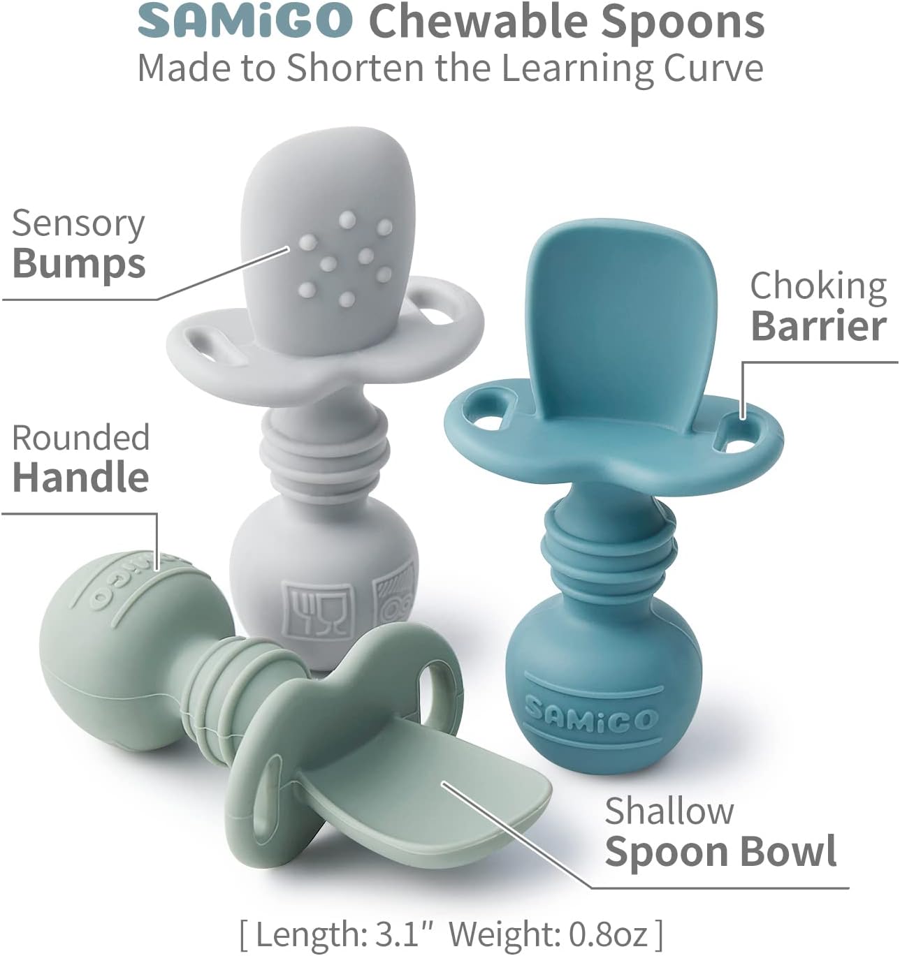 SAMiGO Silicone Baby Utensils Set