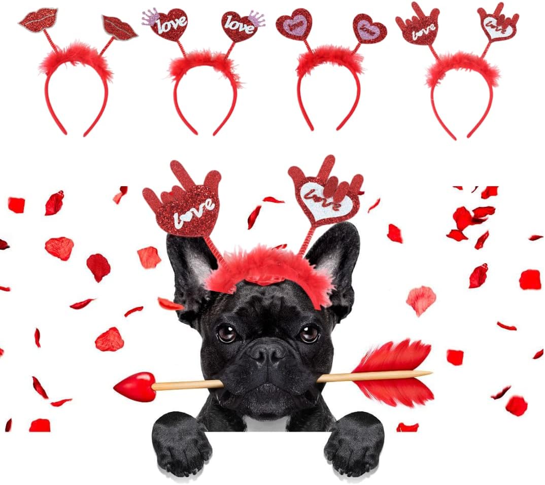 Adorably Red Heart Headband Valentines Day Wedding Party Accessory