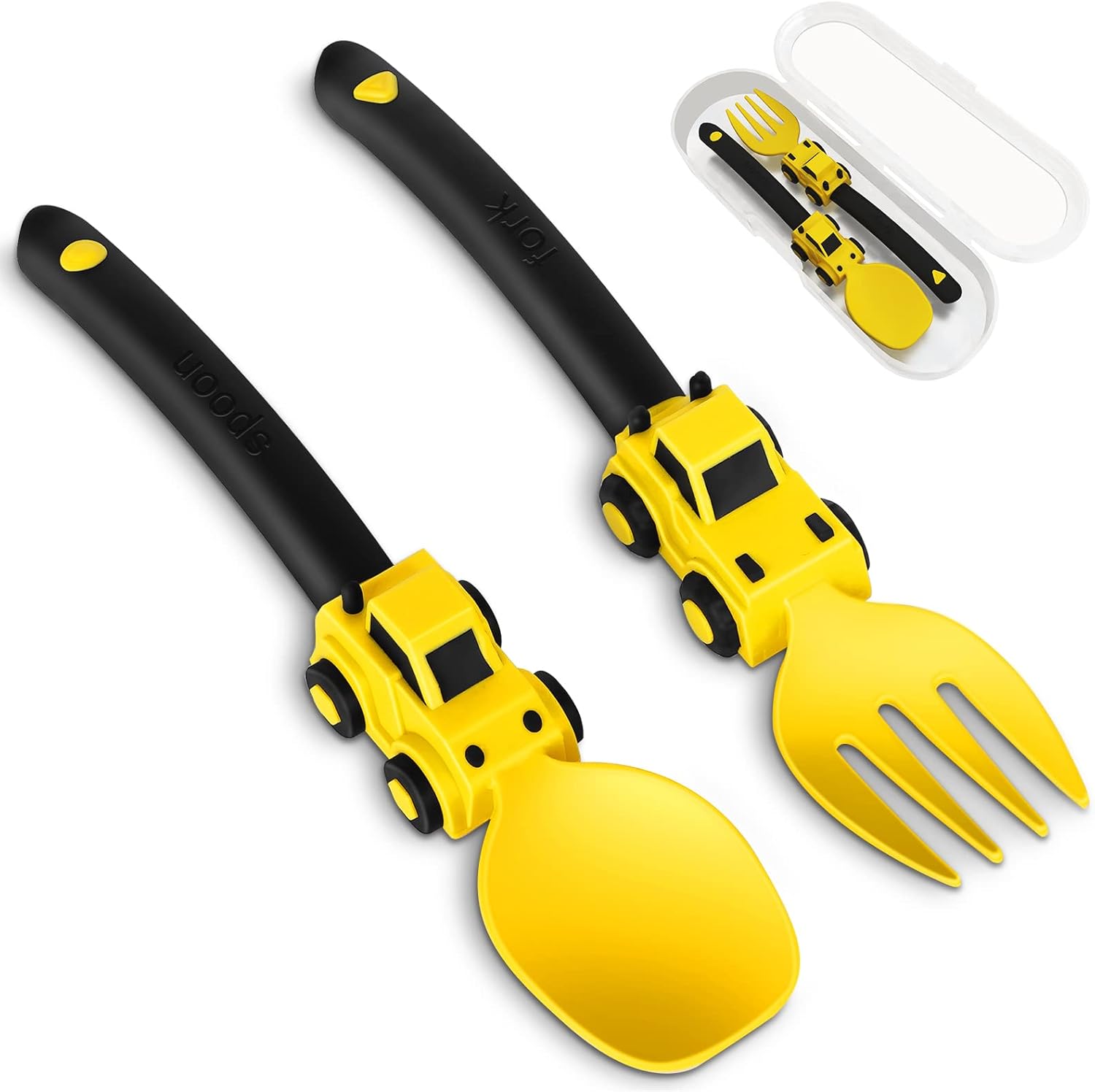 Playful Car Themed Toddler Utensils Set