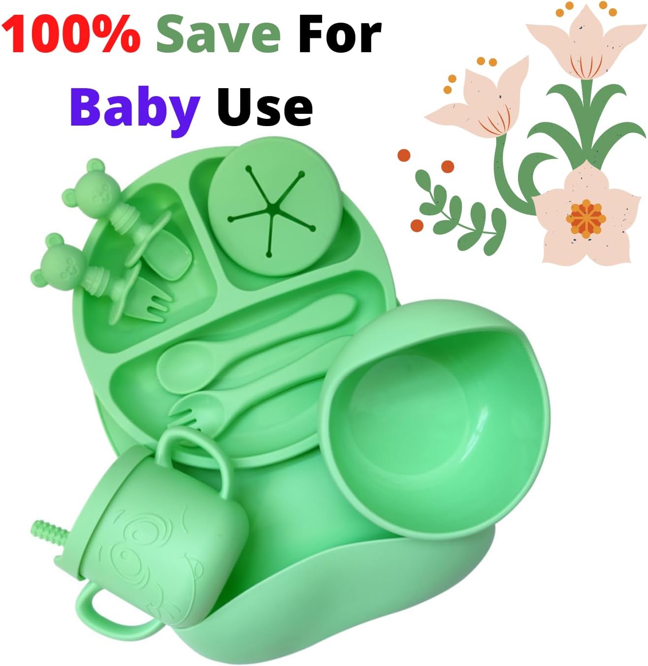 8-Piece Baby Feeding Set for Led Weaning