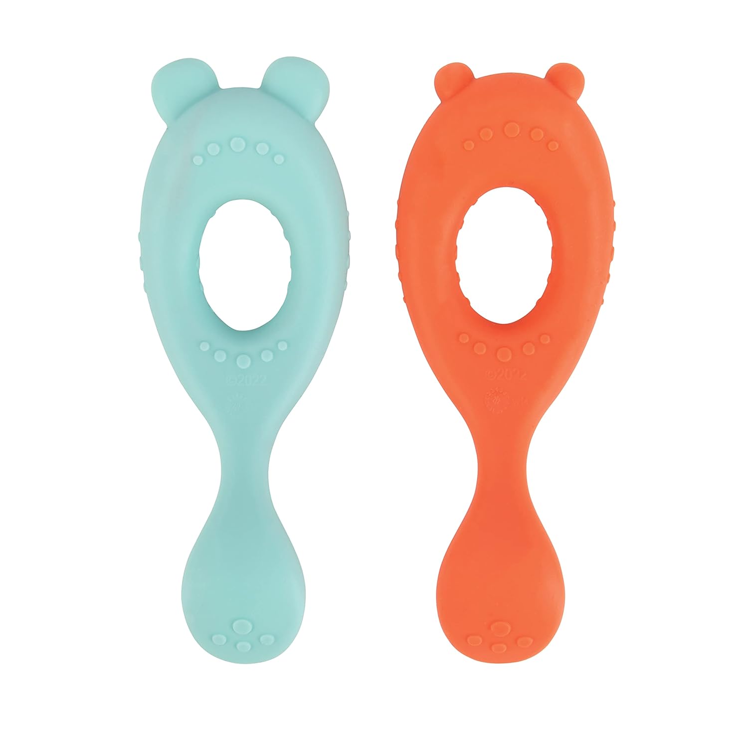 Nuby Silicone Easy Grip Spoons 2-Pack Fun for Baby Parent
