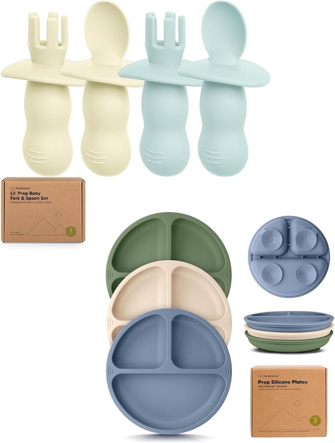 Perfect for Baby Growth KeaBabies 4-Pack Silicone Baby Utensils Set