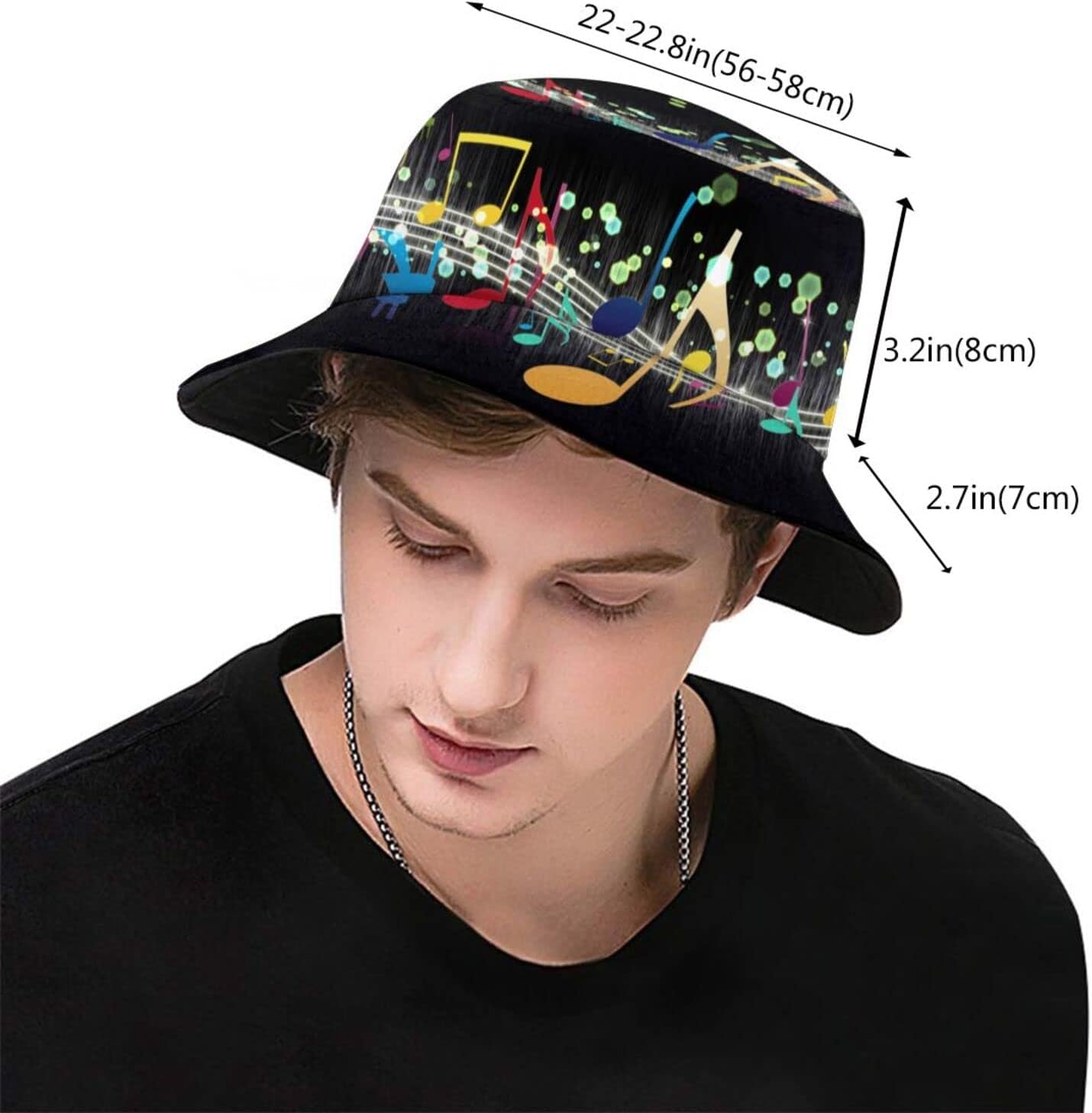 Kicoyuaz - Musical Note Bucket Hat - Lightweight Summer Shade