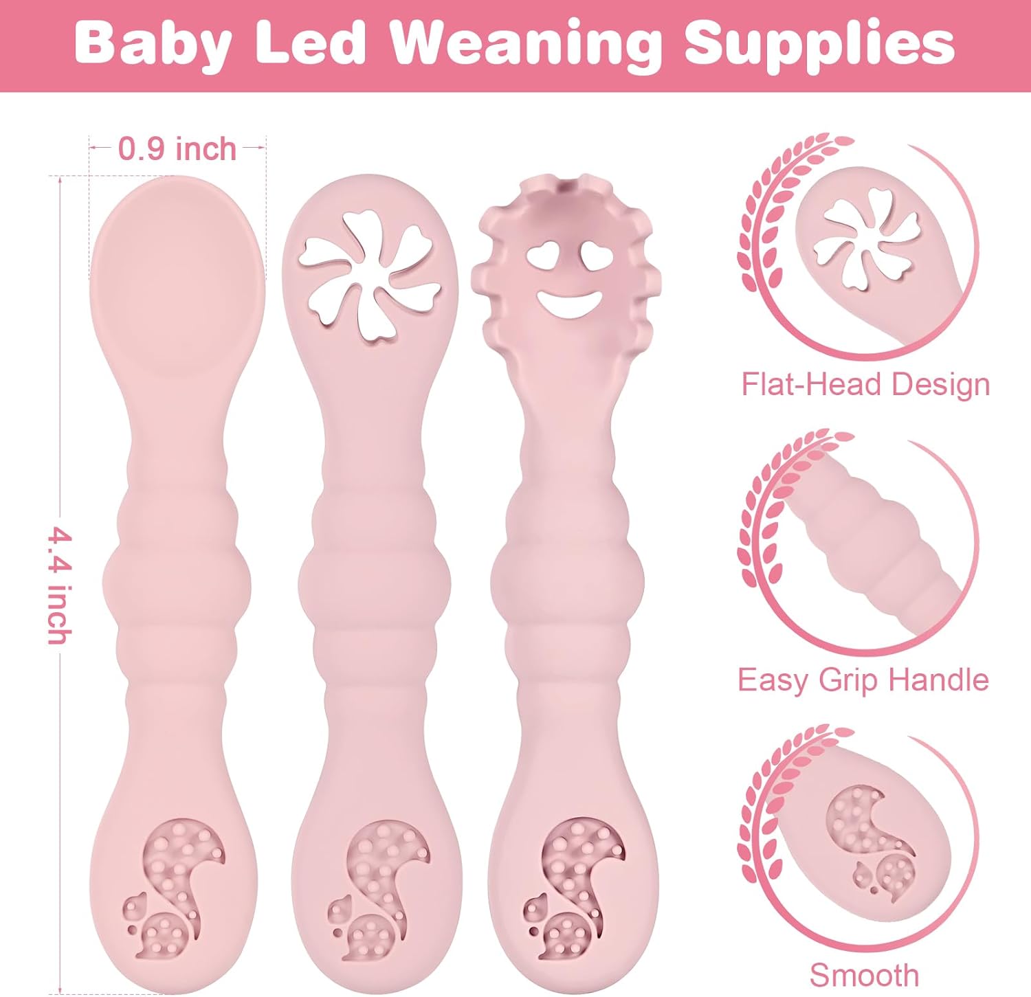 Perfect Silicone Baby Spoons for self-feeding