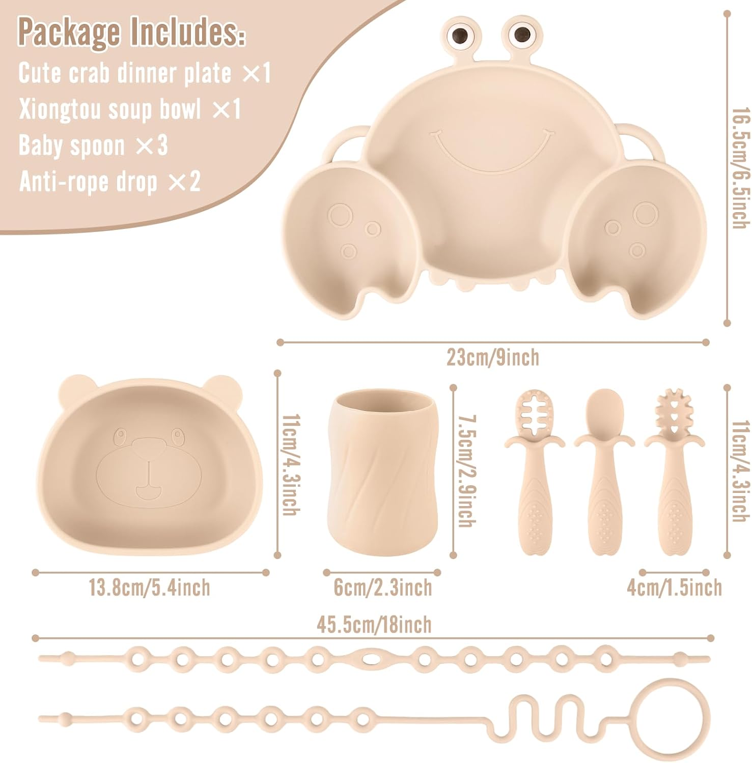 8-Piece Flatware Set for Baby Self-Feeding