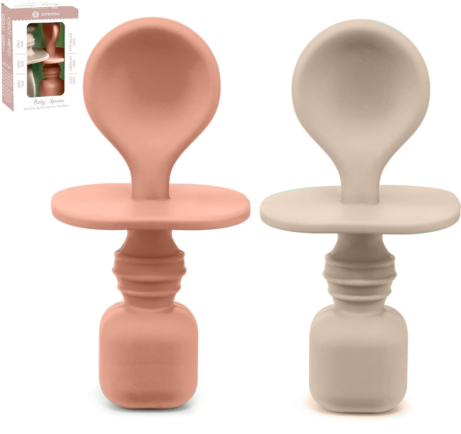 Sperric Silicone Baby Feeding Tools 2-Pack for Baby Led Weaning