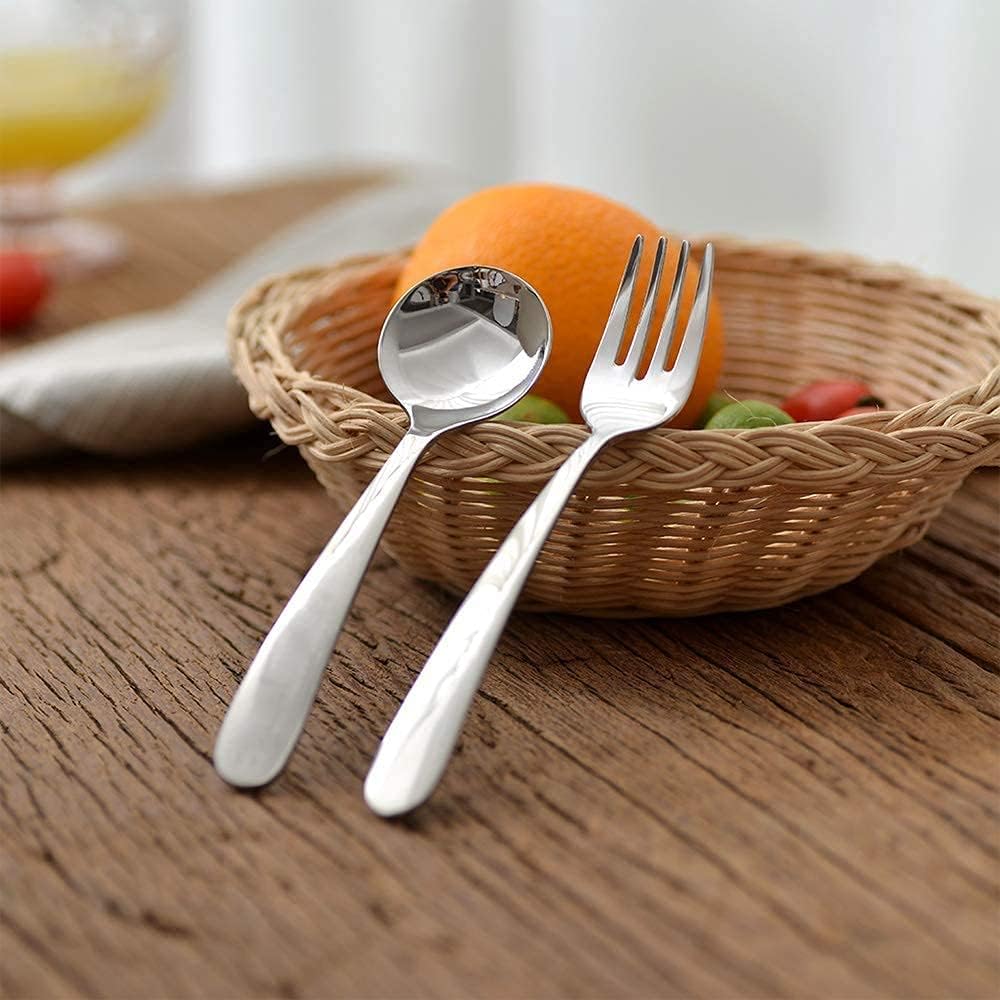 Stainless Steel Kids Silverware Set Mirror-Polished