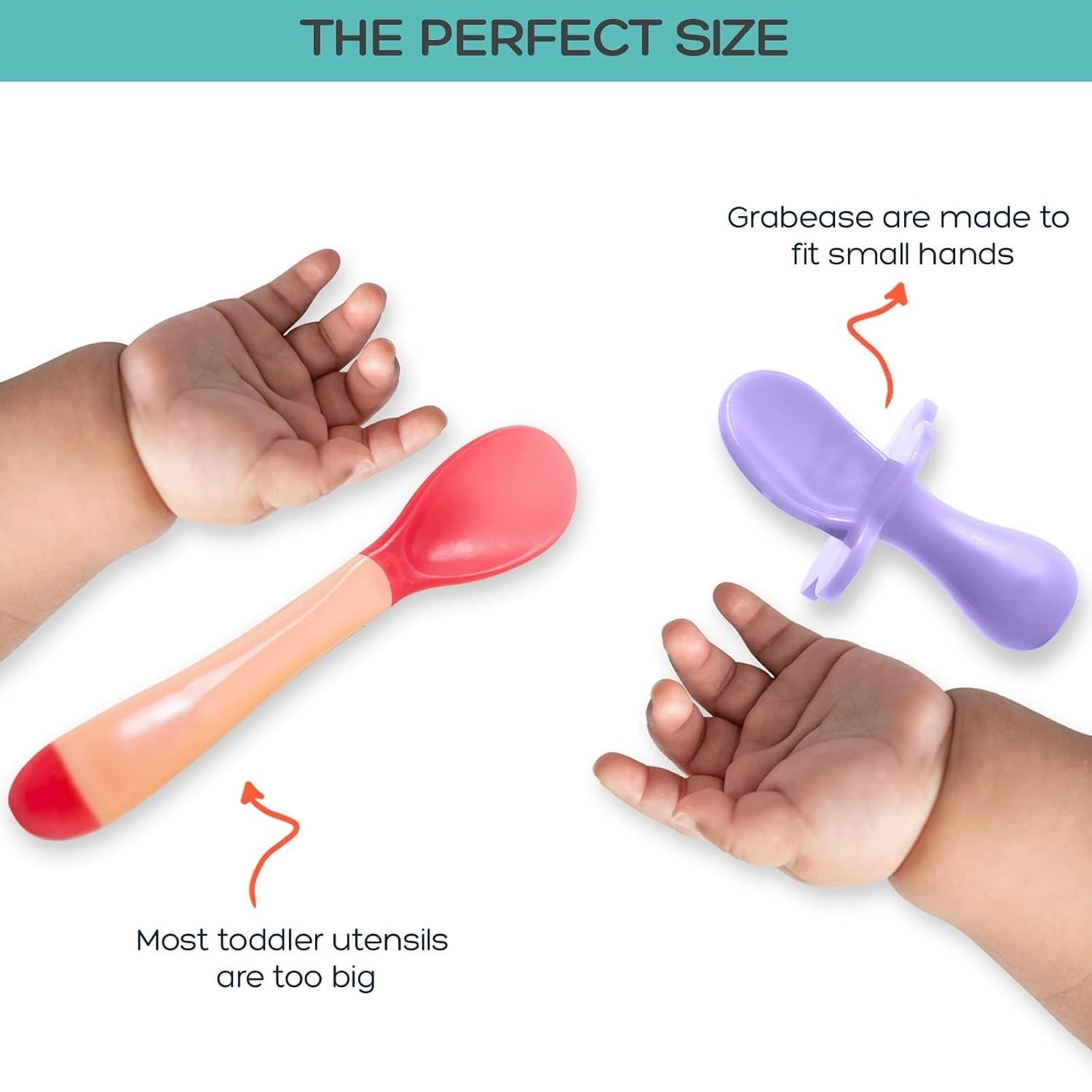 Grabease Toddler Baby Feeding Utensils Set - 1 Set for Mealtimes