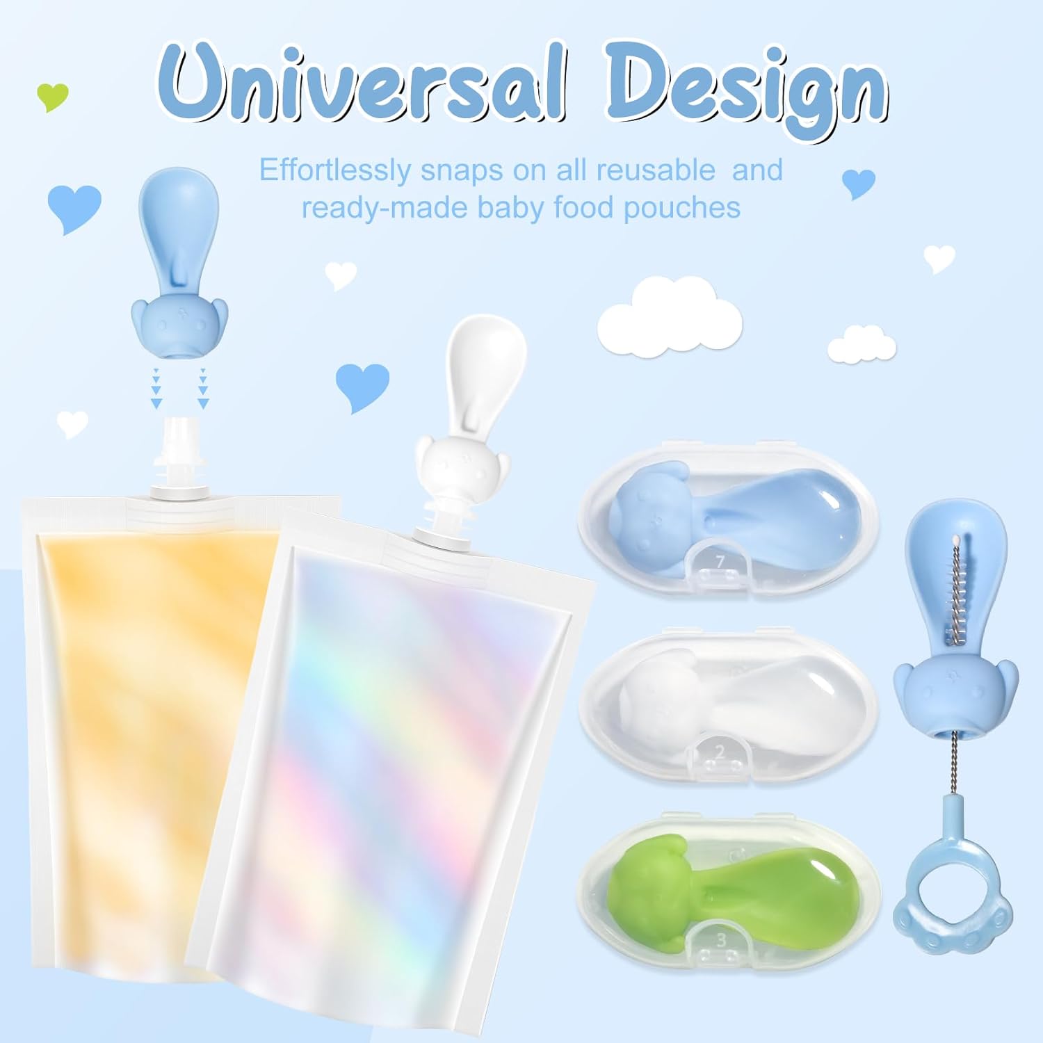 Iacoahh Easy-Clean Silicone Baby Feeder