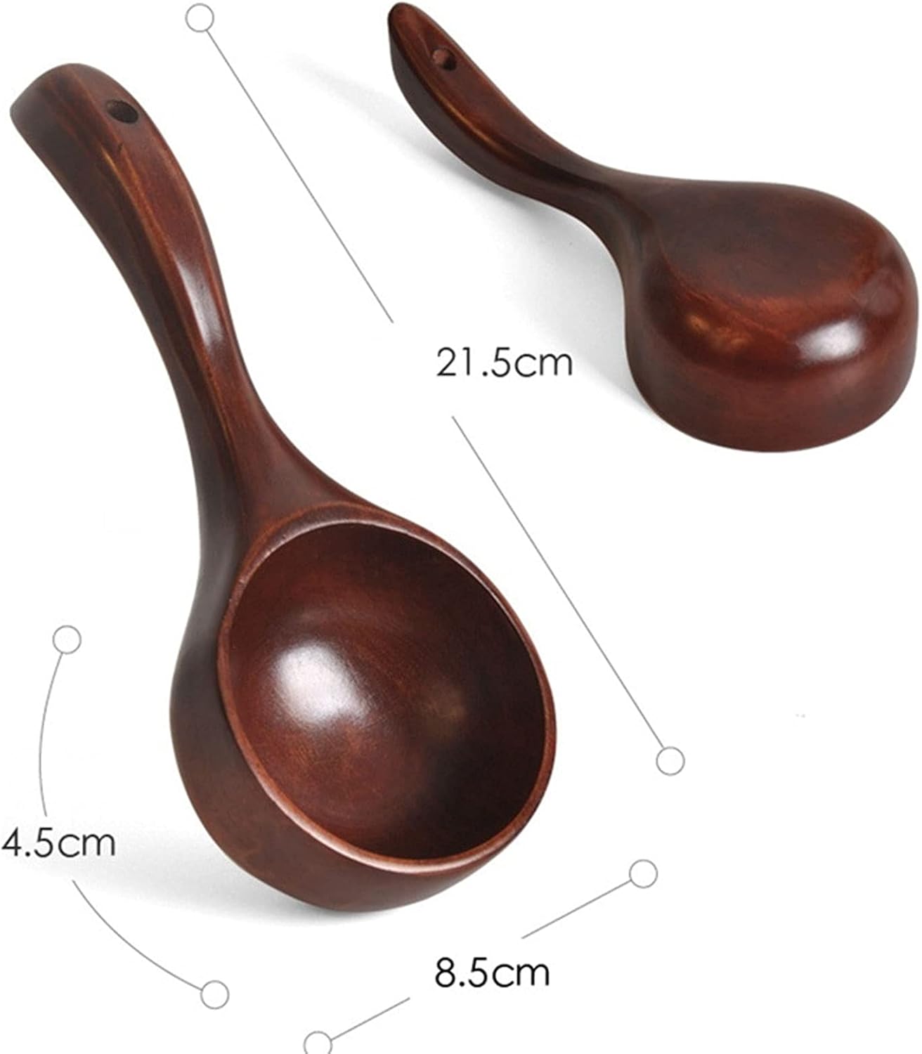 Solid-wood Water Scoop Multi-Purpose Bucket Scoop for Rice and Water