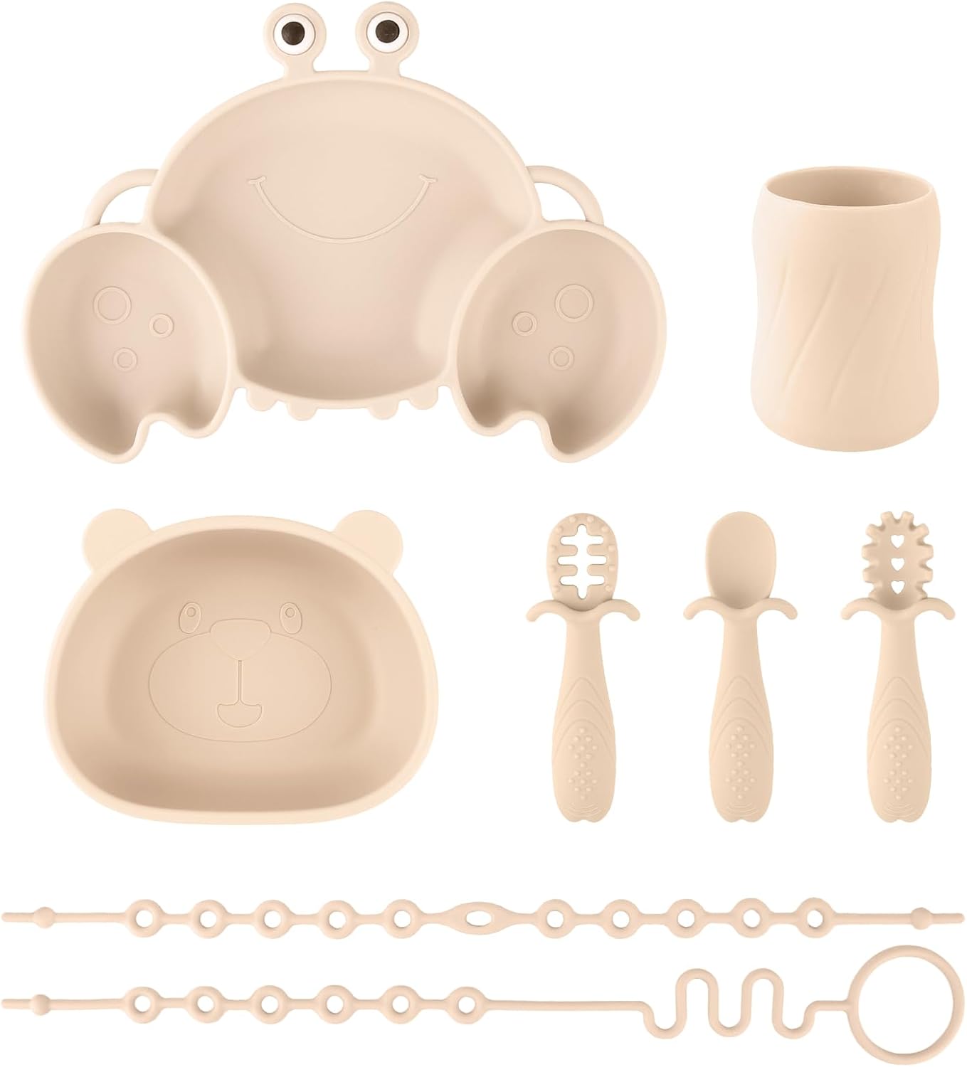 8-Piece Flatware Set for Baby Self-Feeding