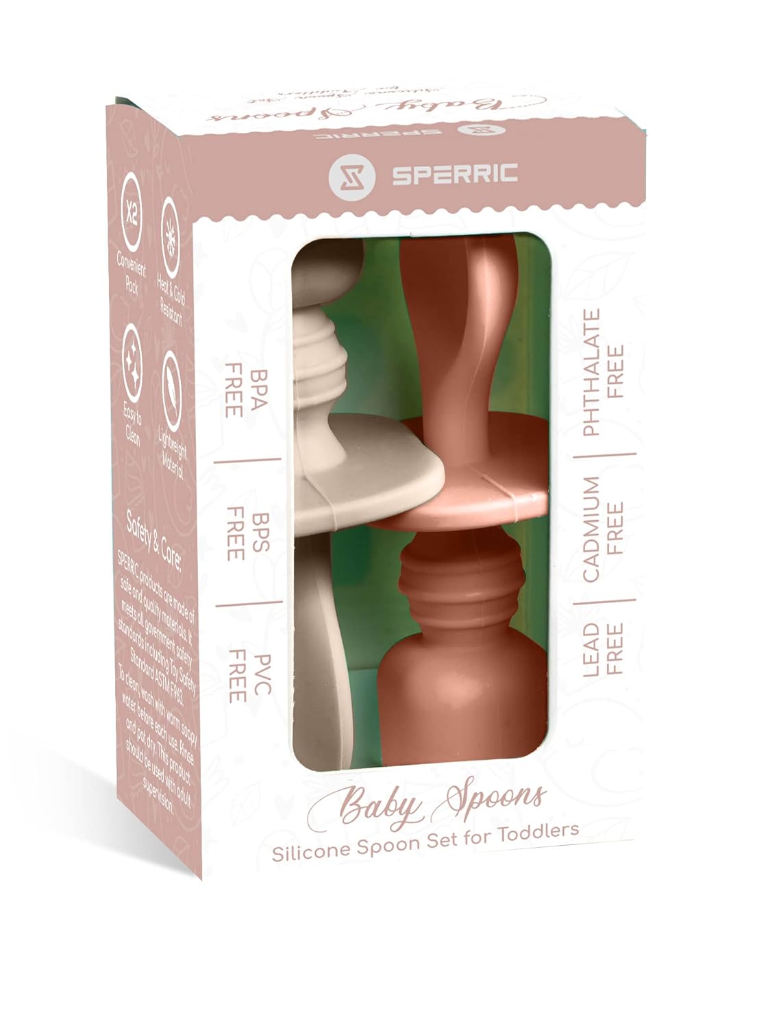 Sperric Silicone Baby Feeding Tools 2-Pack for Baby Led Weaning