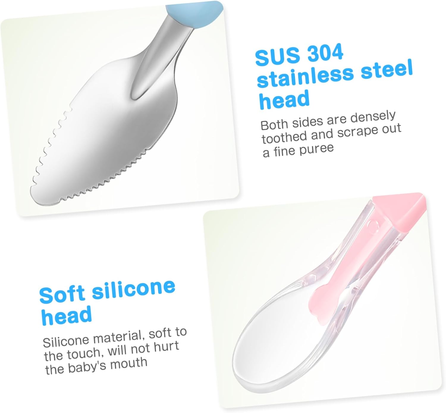 Double-Sided Fruit Spoon Set for Toddlers
