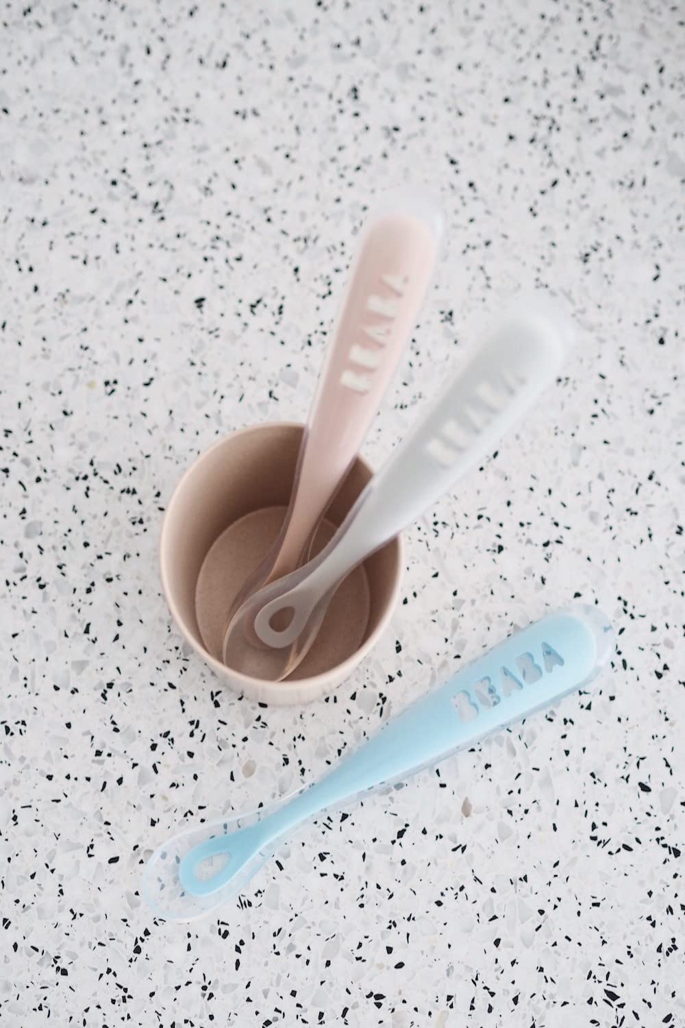 BEABA Original Silicone Feeding Spoon Set for Babies