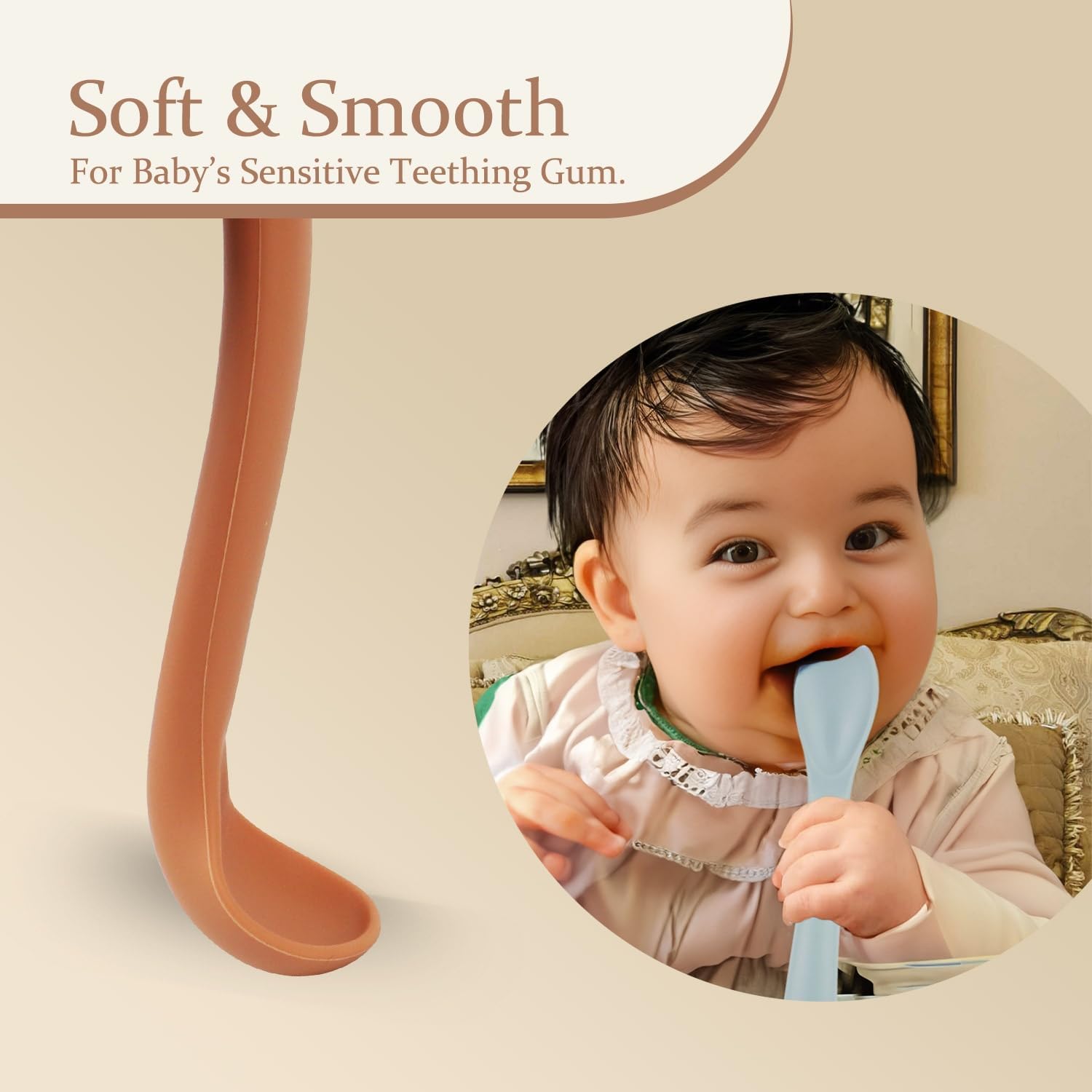 8-Piece Silicone Toddler Fork Spoon Set for Self-Feeding