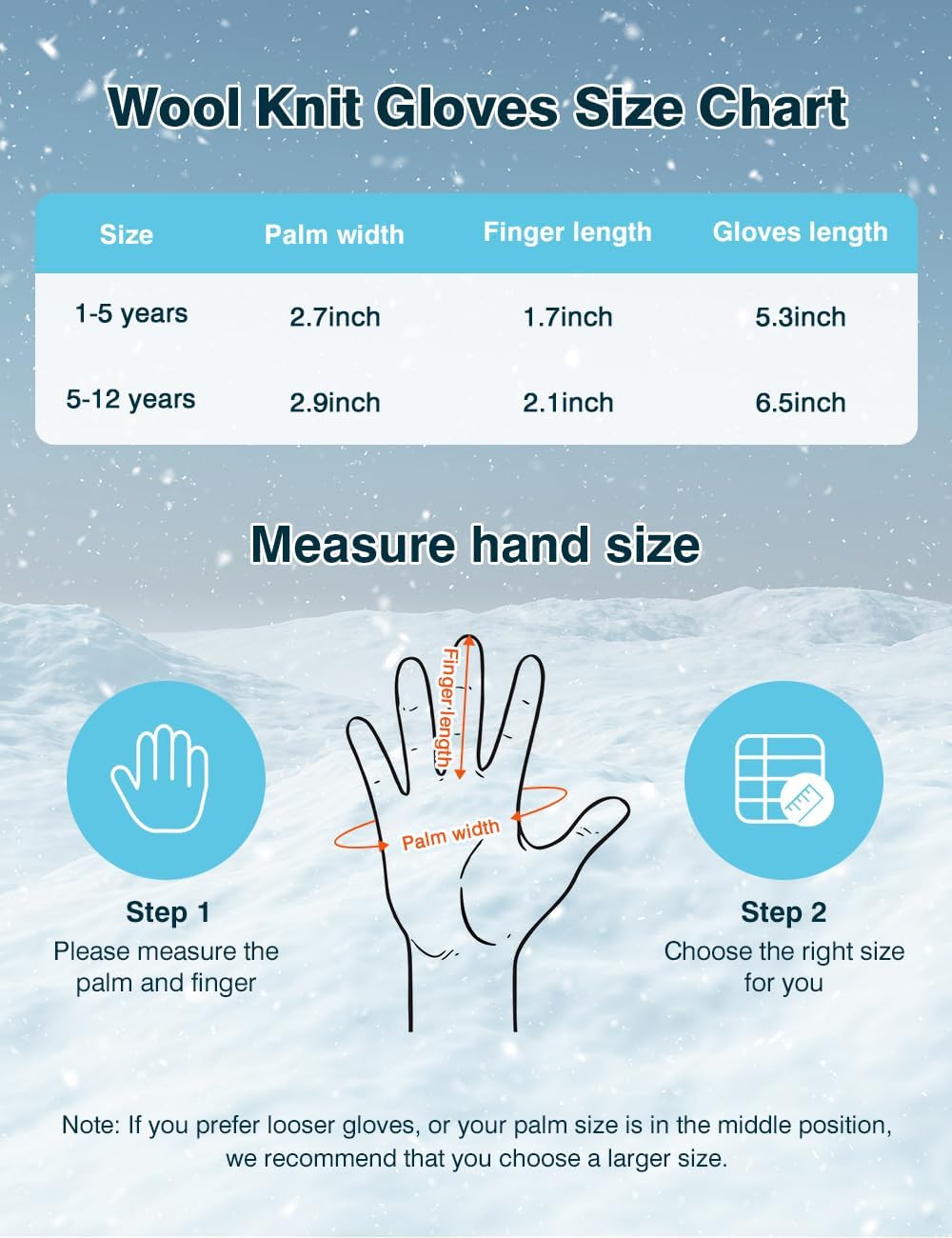 6-Pair Kids Knitted Wool Gloves