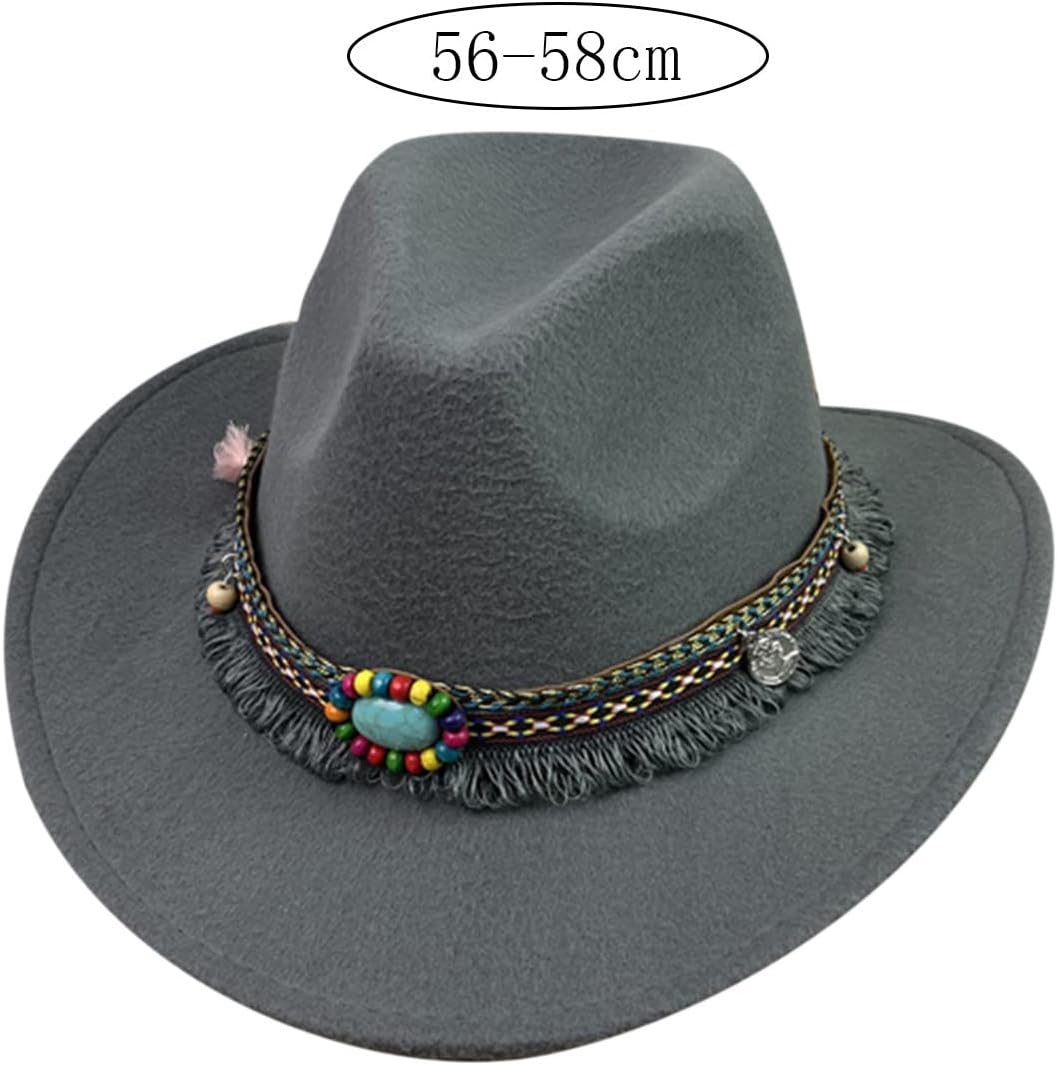 Distinct Mens Fashionable Wide-Brim Felt Hat Custom-Fit