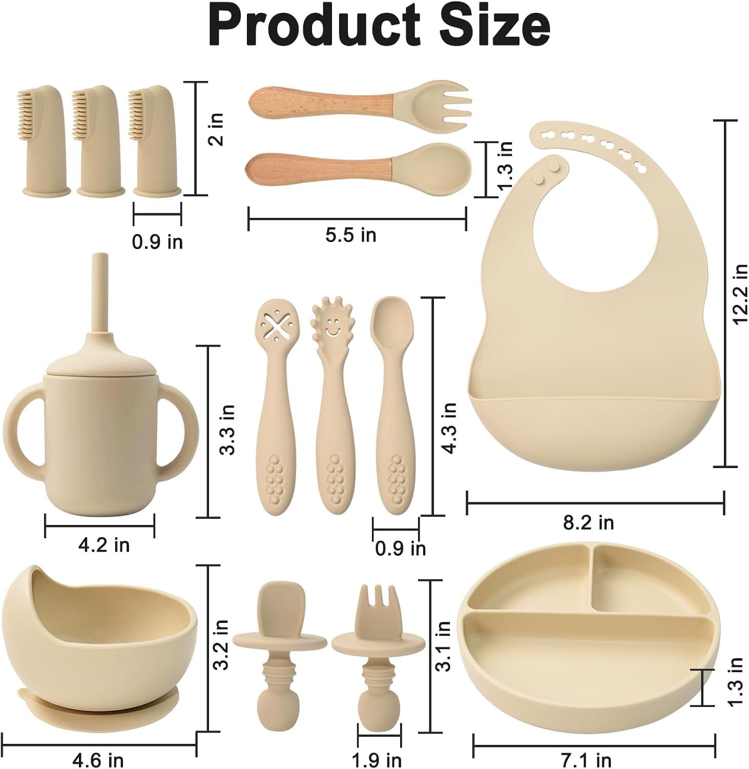 Durable Silicone Baby Feeding Set for 6 Month Babies