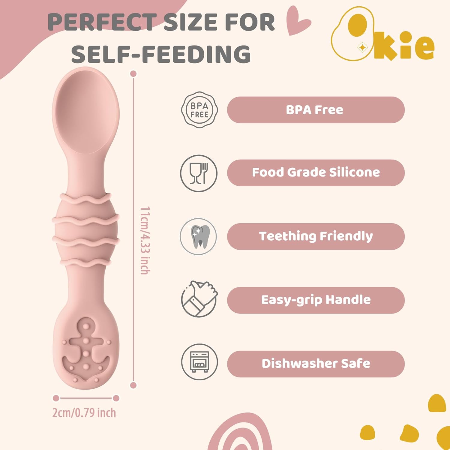 Perfect Silicone Baby Spoon Essential Baby Essentials for Infants Toddlers