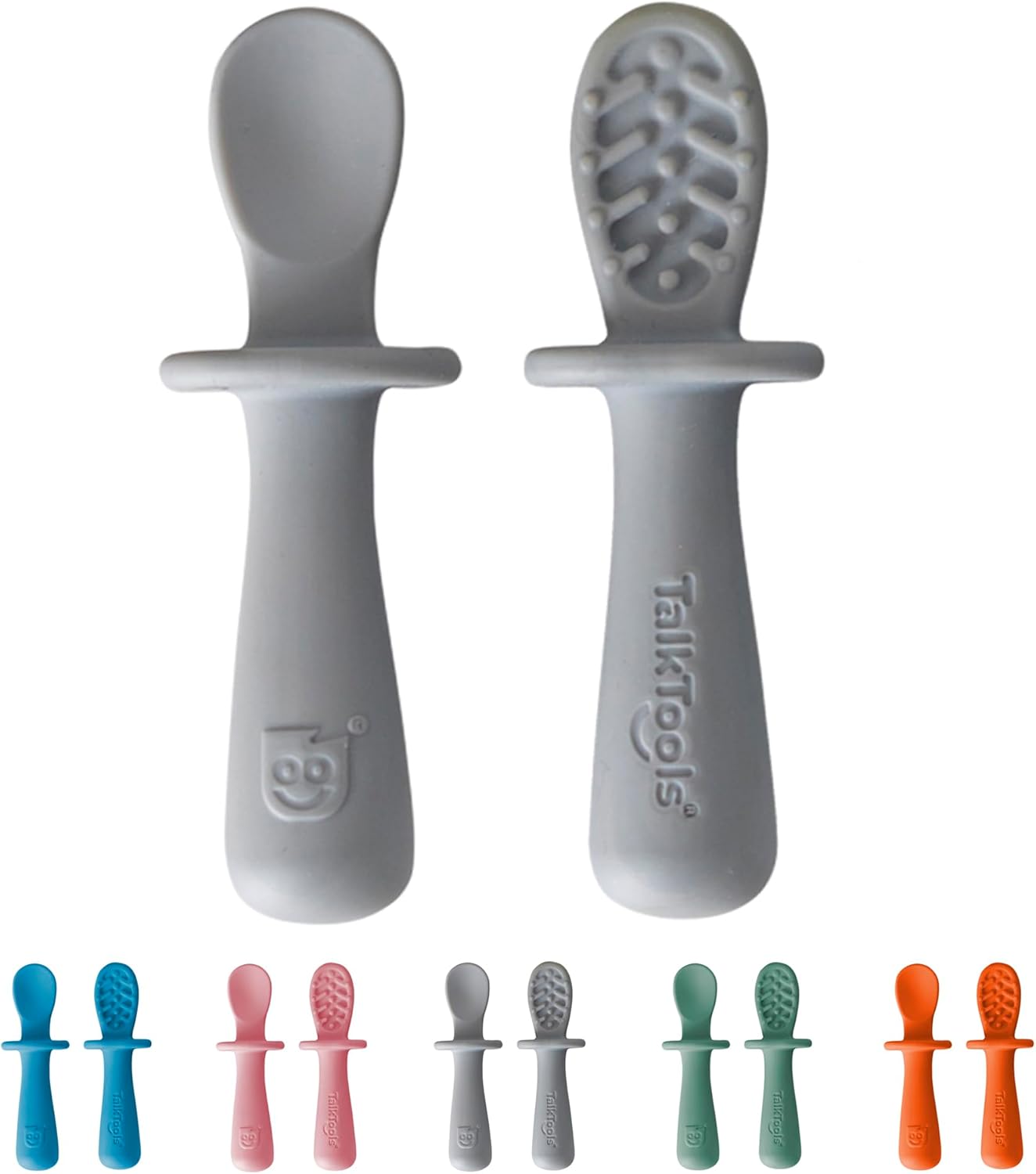 TalkTools ITSY Tiny Silicone Spoons Twin Pack - Perfect for Toddlers Picky Eaters